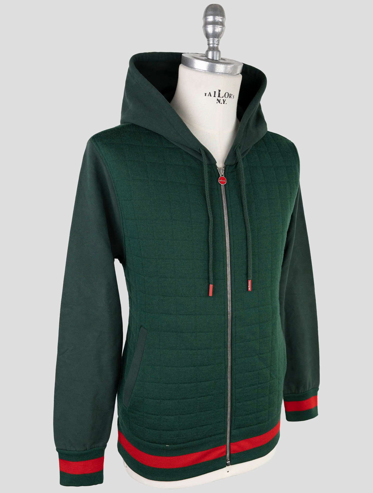 Kiton Green Wool Nylon Ea Tracksuit
