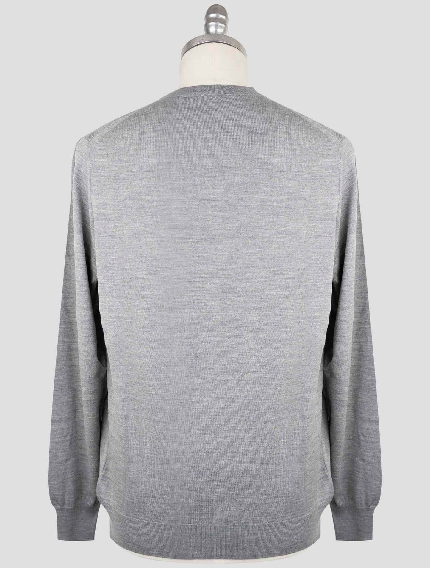 Kiton Gray Wool Sweater Crewneck