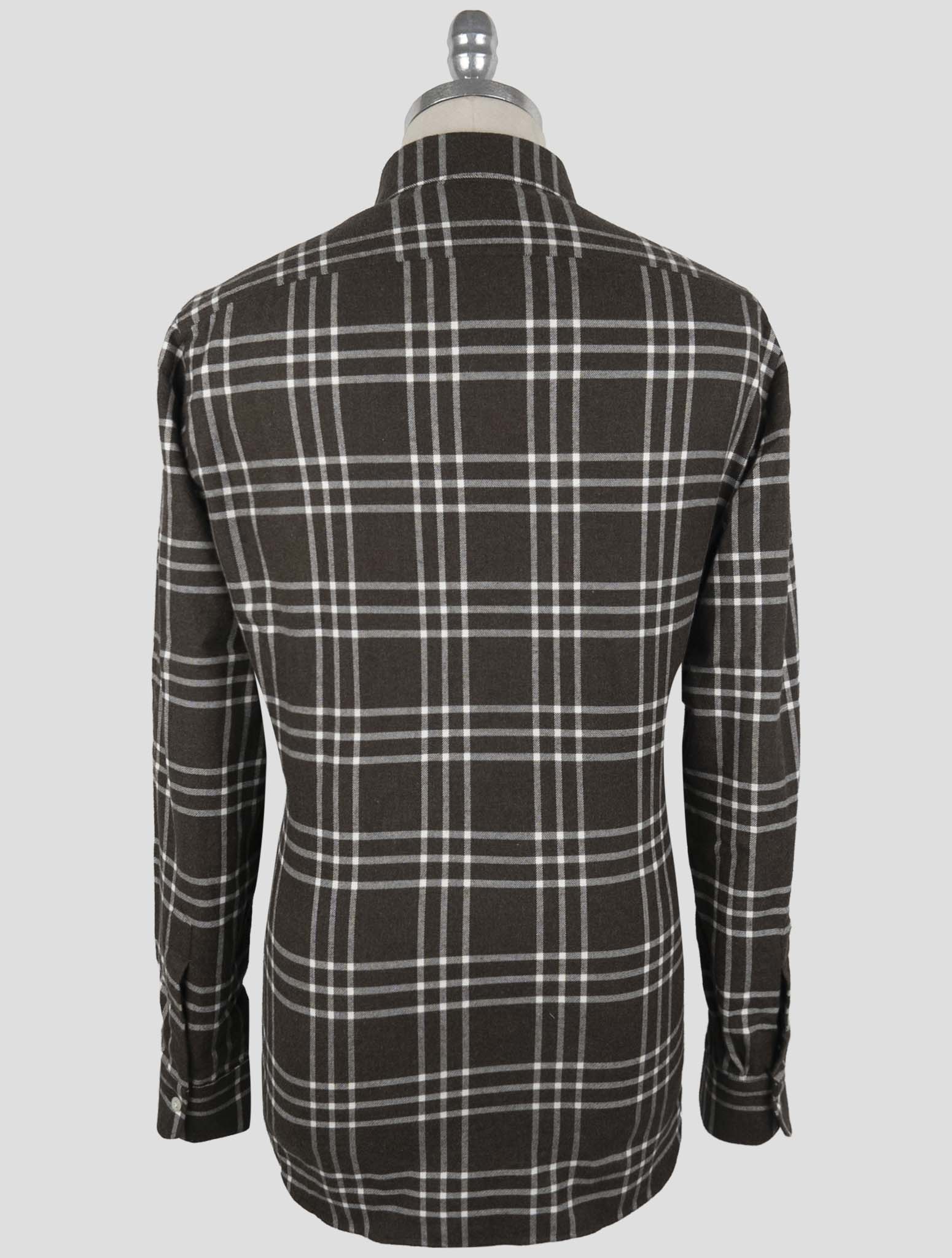 Kiton Brown Cotton Shirt