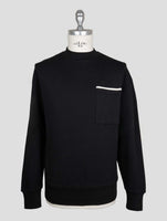 Kiton Knt Black Cotton Sweater Crewneck