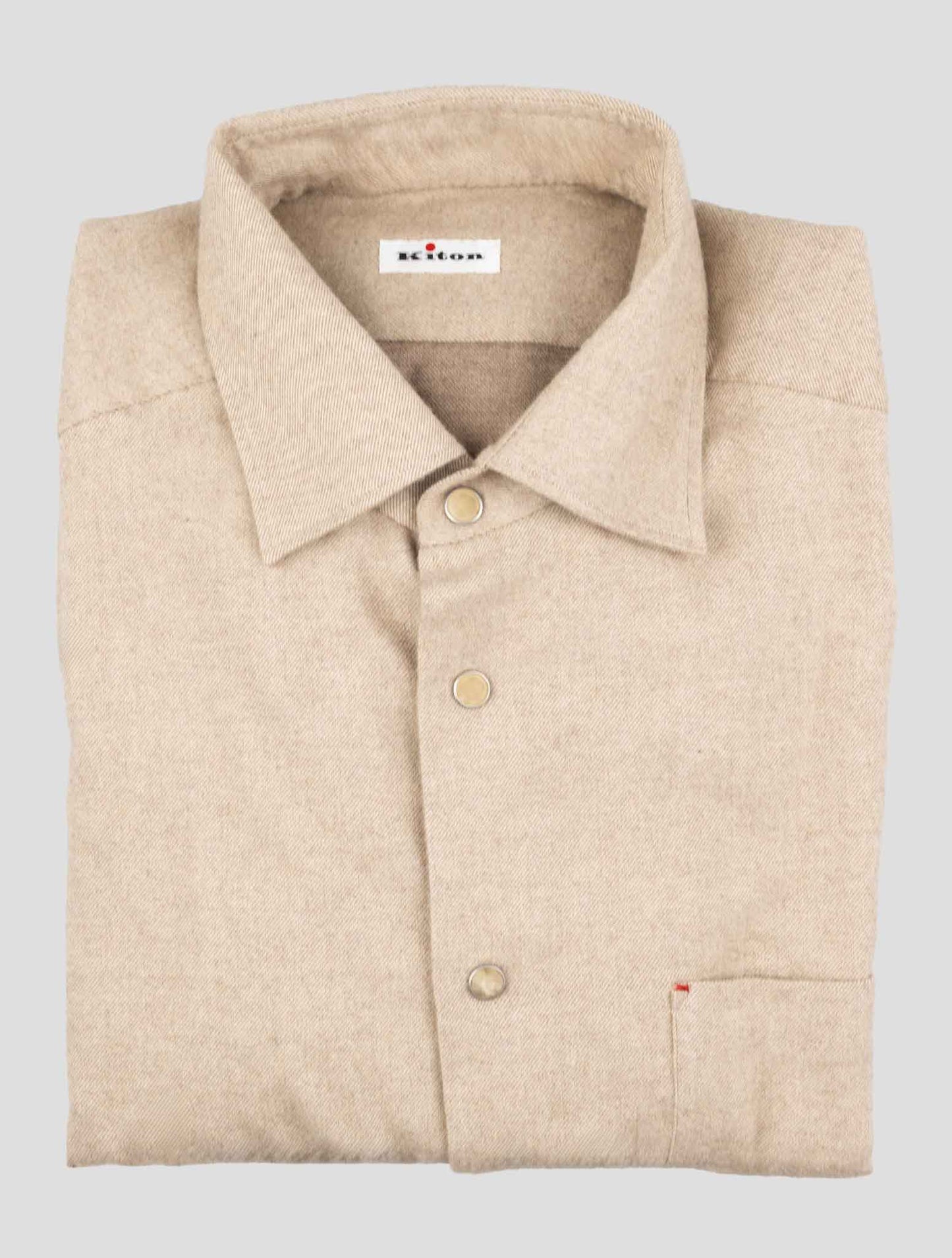 Kiton Beige Cotton Shirt