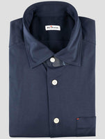 Kiton Blue Cotton Shirt