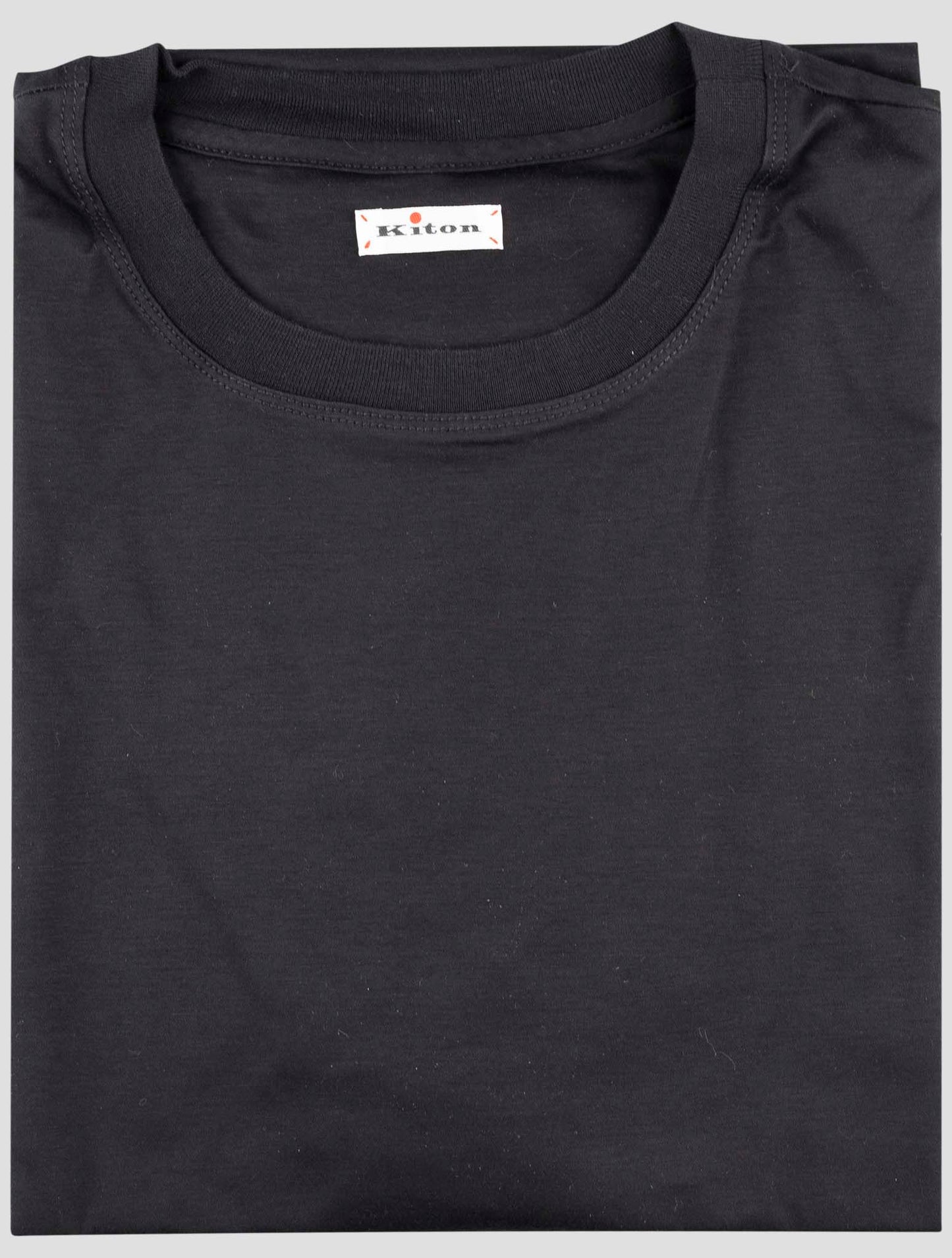 Kiton Black Cotton T- Shirt