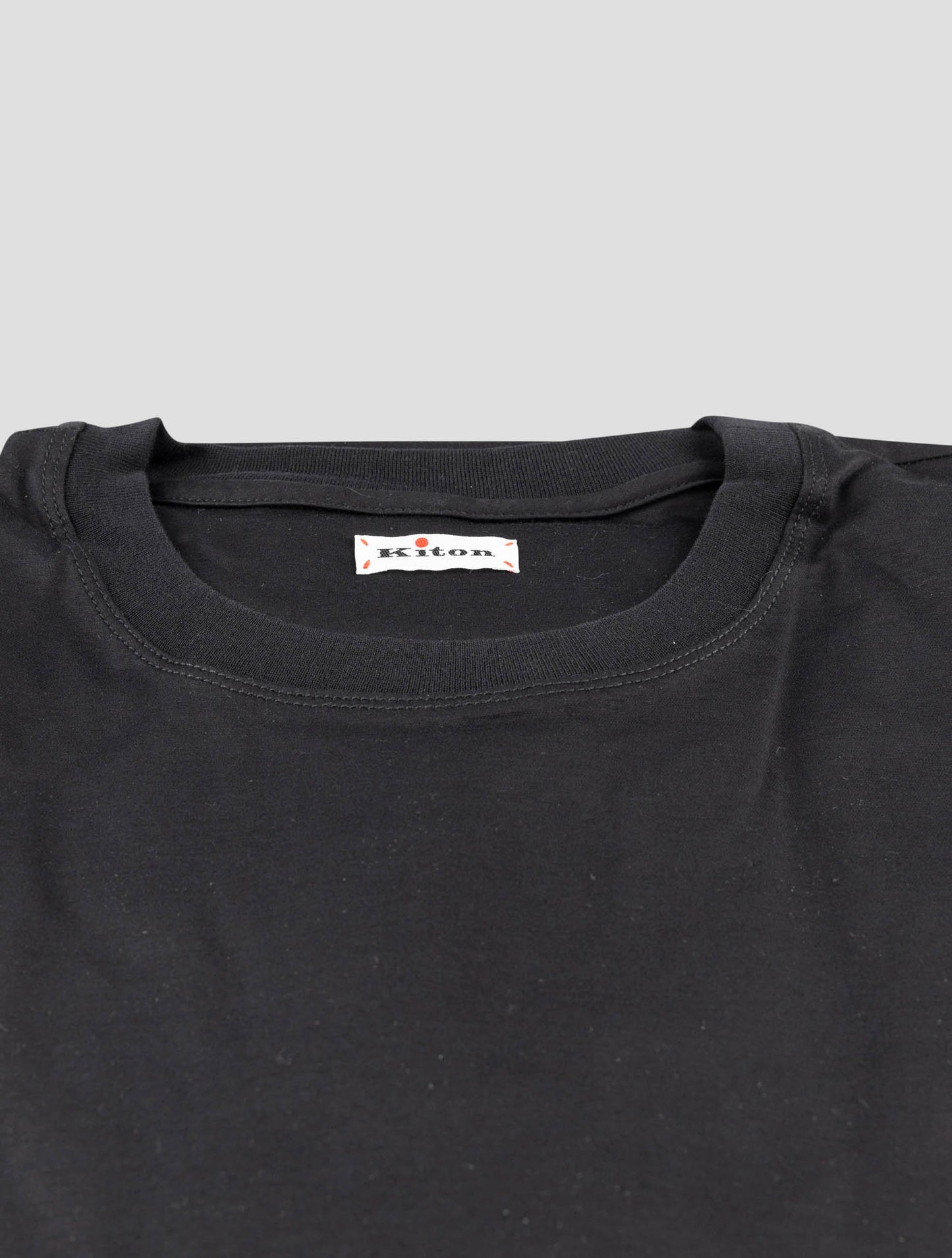 Kiton Black Cotton T- Shirt
