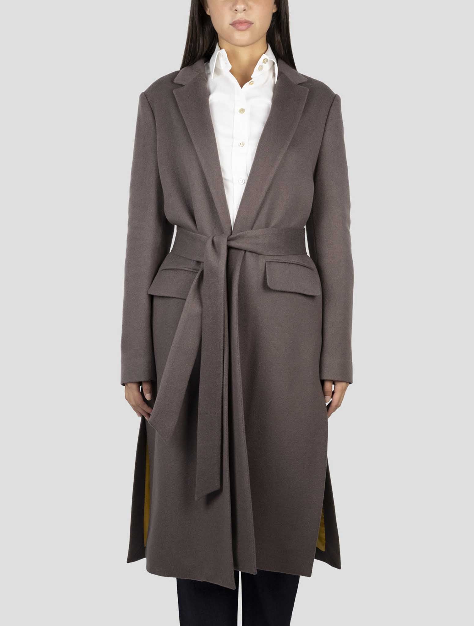 Kiton Taupe Cashmere Silk Overcoat