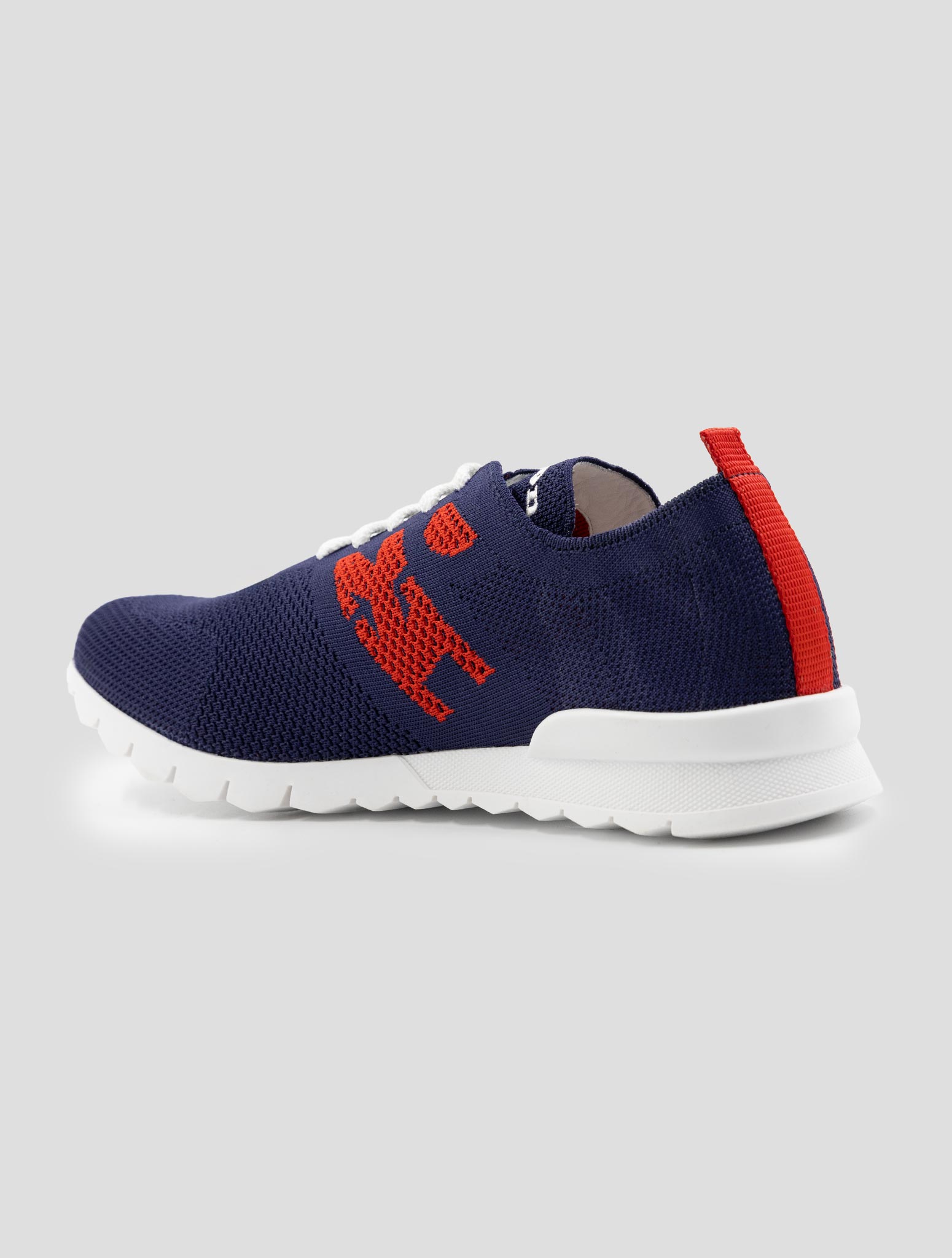 Kiton Blue Cotton Ea Sneakers
