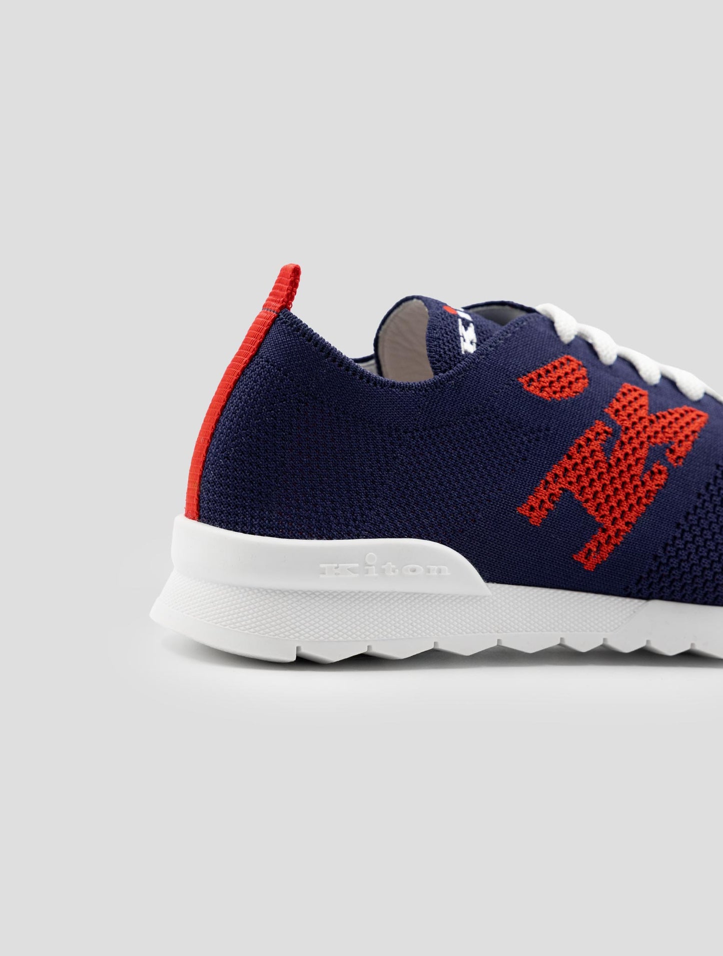 Kiton Blue Cotton Ea Sneakers