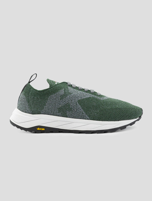 Kiton Green Pl Pu Wool Sneakers