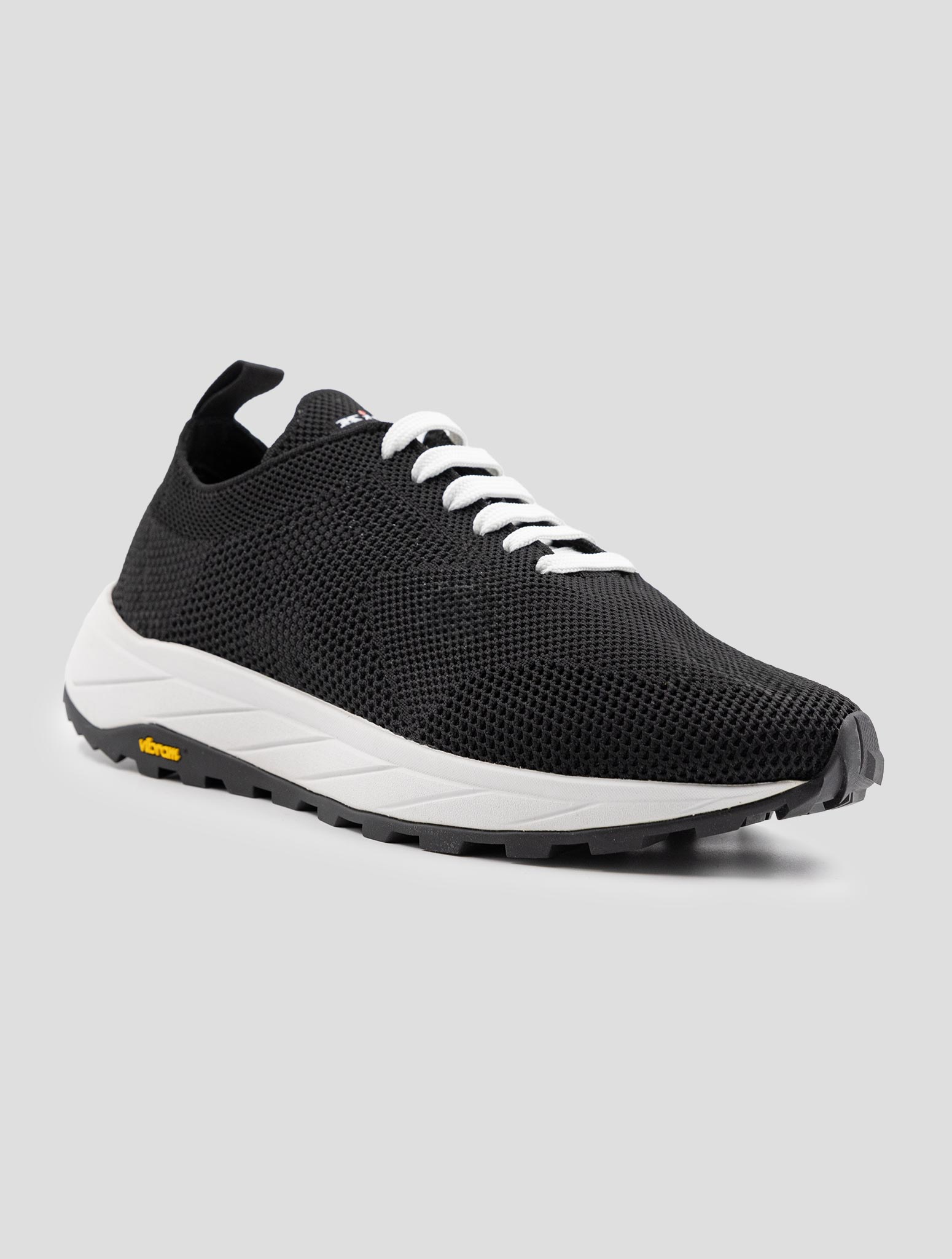 Kiton Black Pl Pu Wool Sneakers