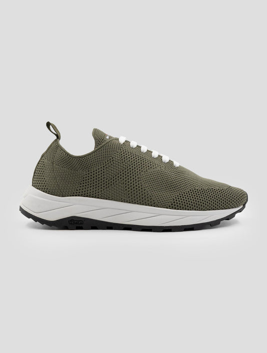 Kiton Green Pl Pu Wool Sneakers