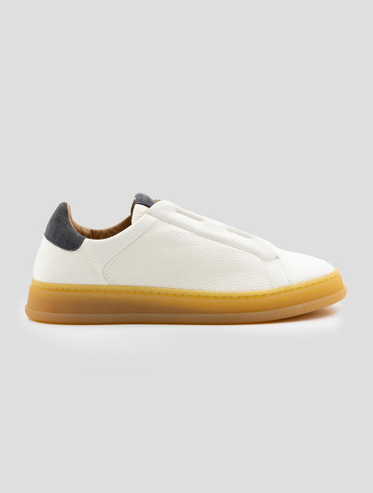 Kiton Green Leather Deer Sneakers