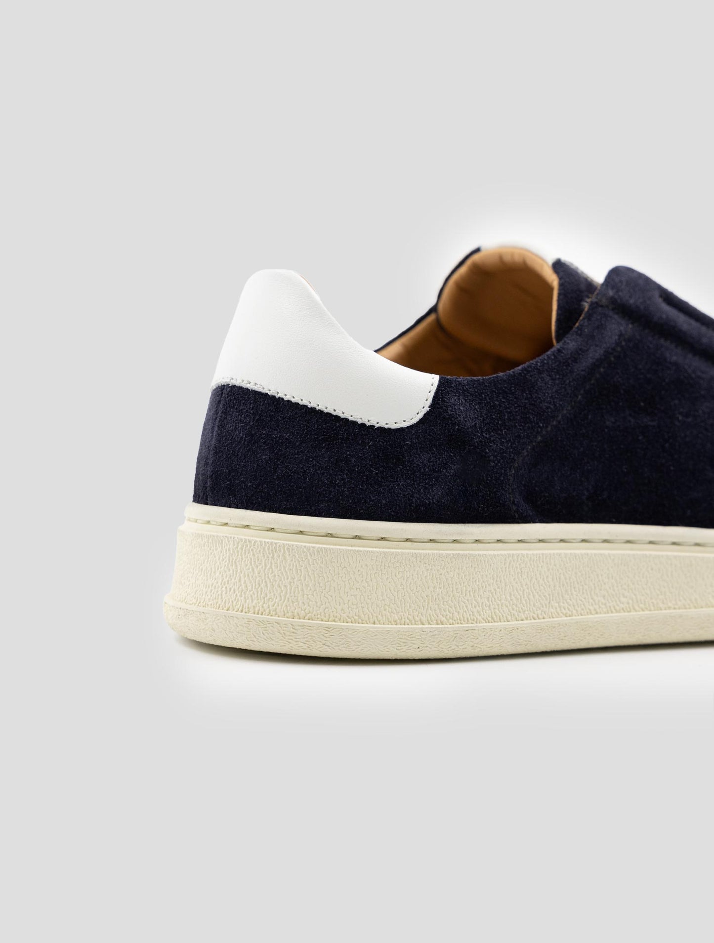 Kiton Blue White Leather Suede Sneakers