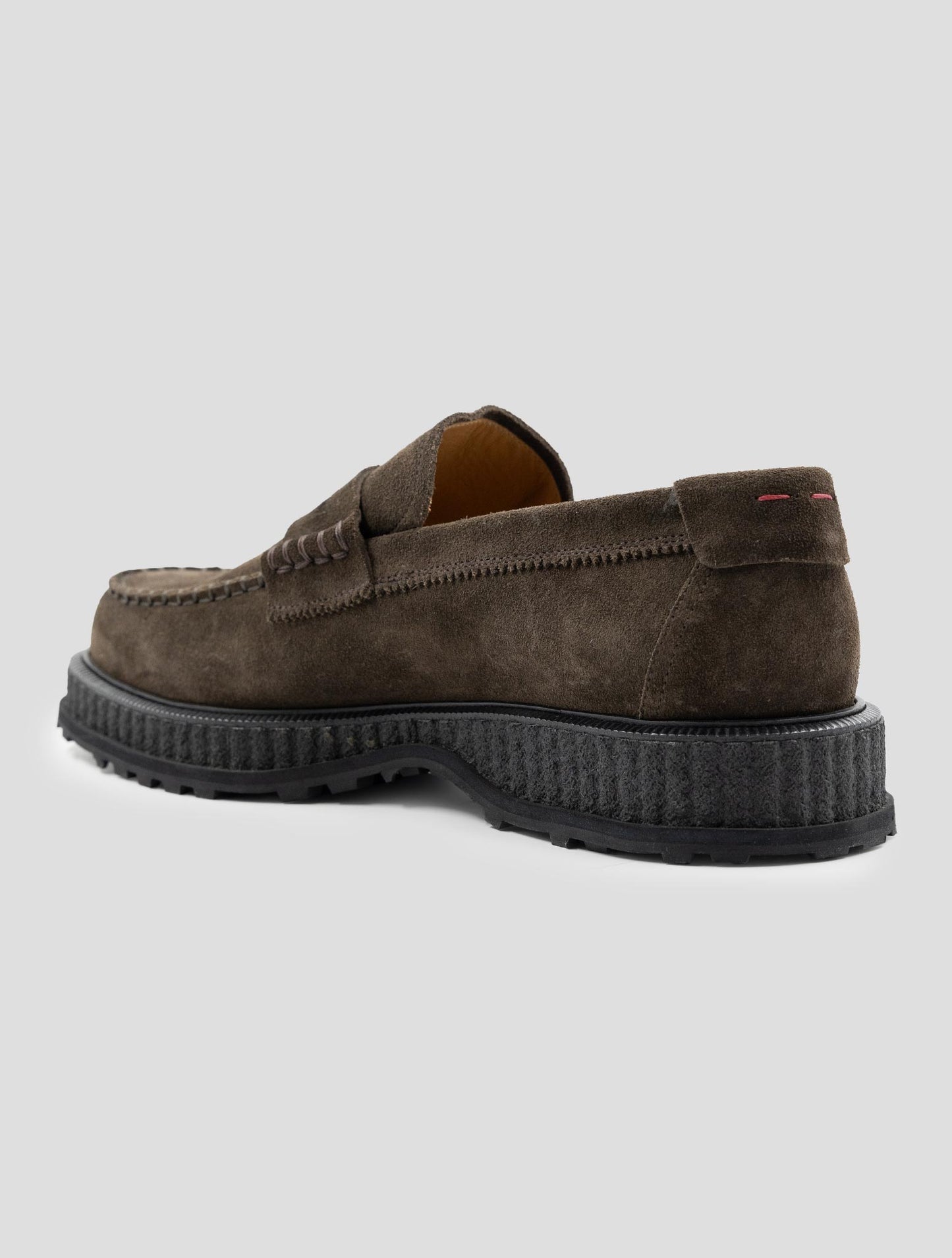 Kiton Brown Leather Suede Loafers