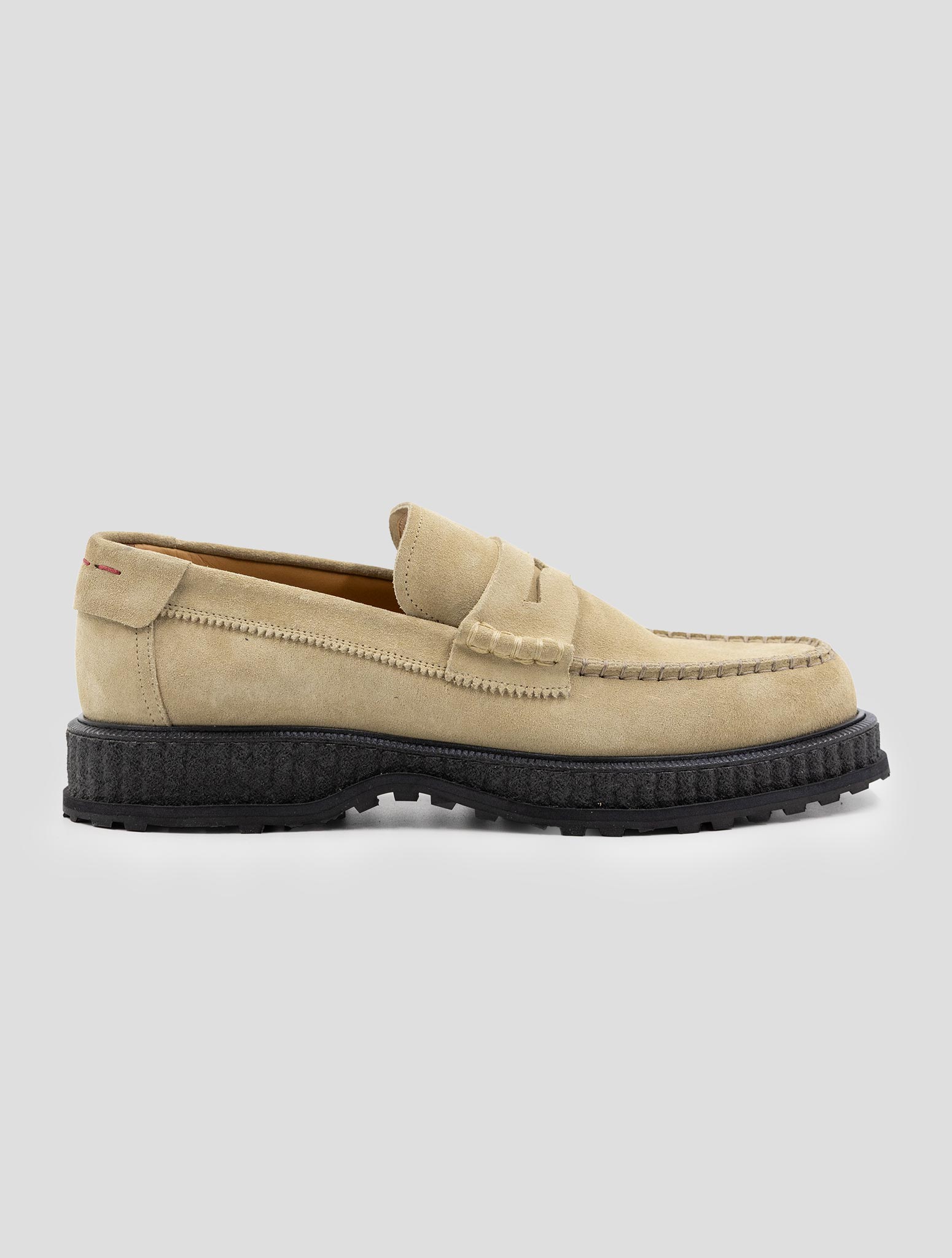 Kiton Beige Leather Suede Loafers