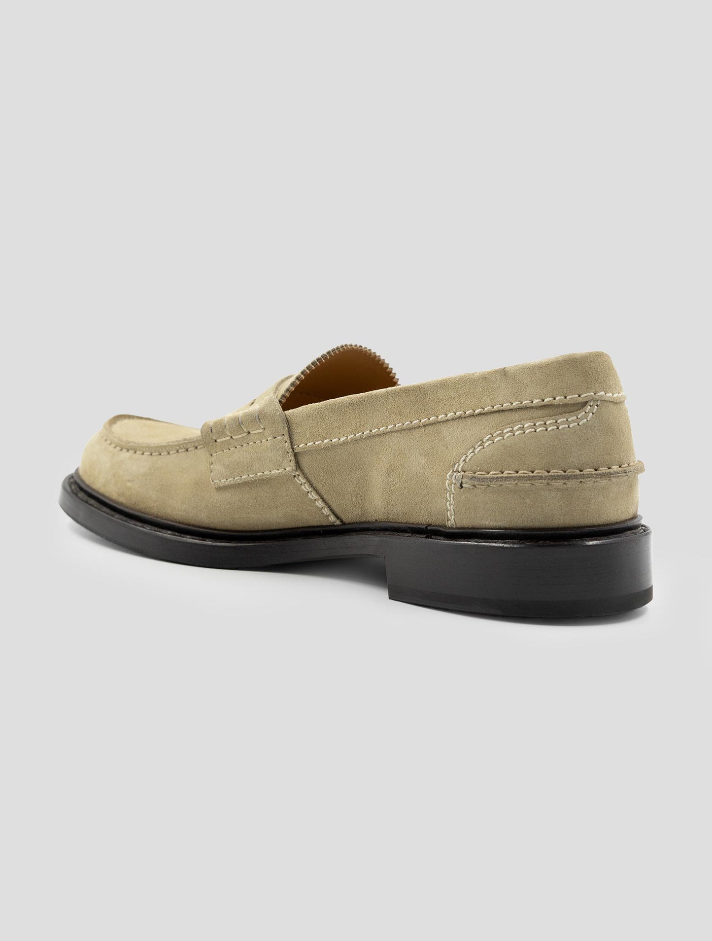 Kiton Beige Leather Suede Loafers