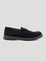 Kiton Blue Leather Suede Leather