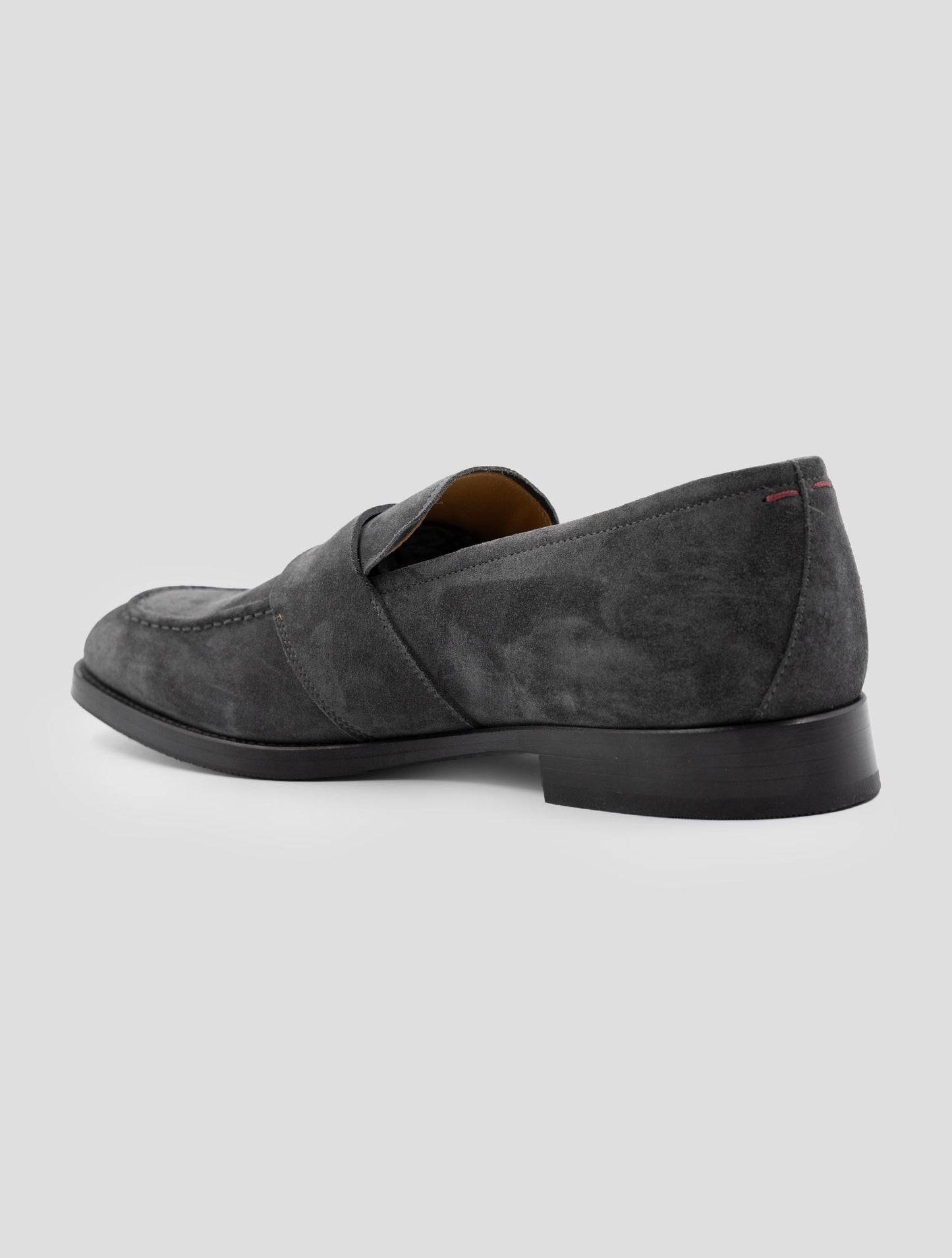Kiton Gray Leather Suede Loafers
