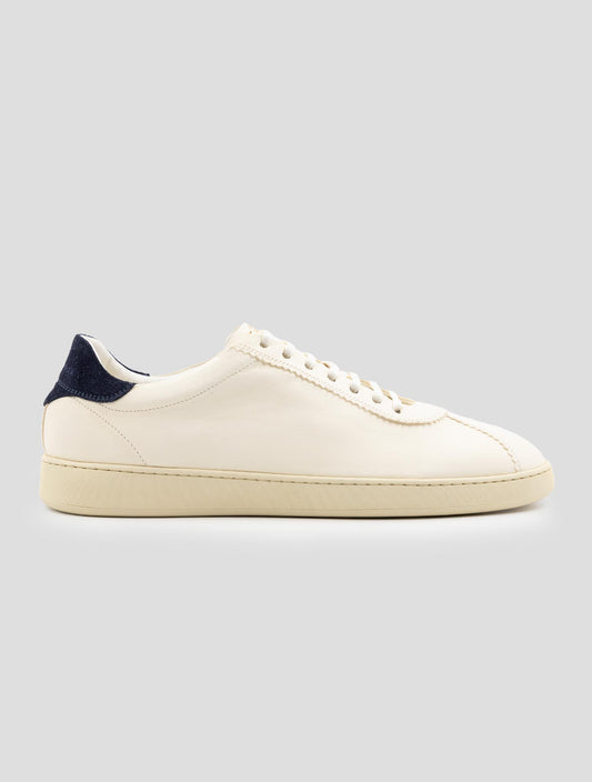 Kiton Beige Leather Suede Sneakers