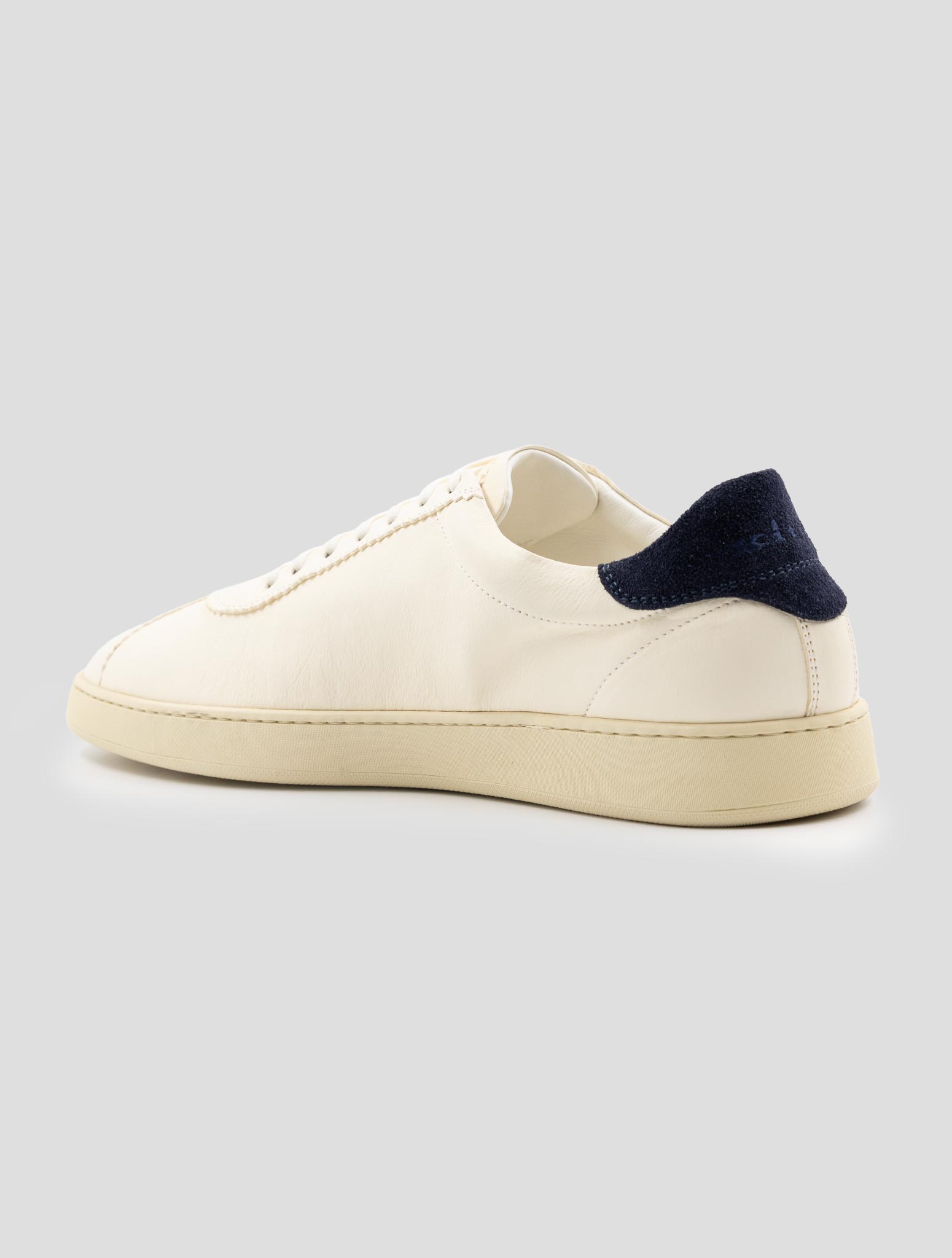 Kiton Beige Leather Suede Sneakers