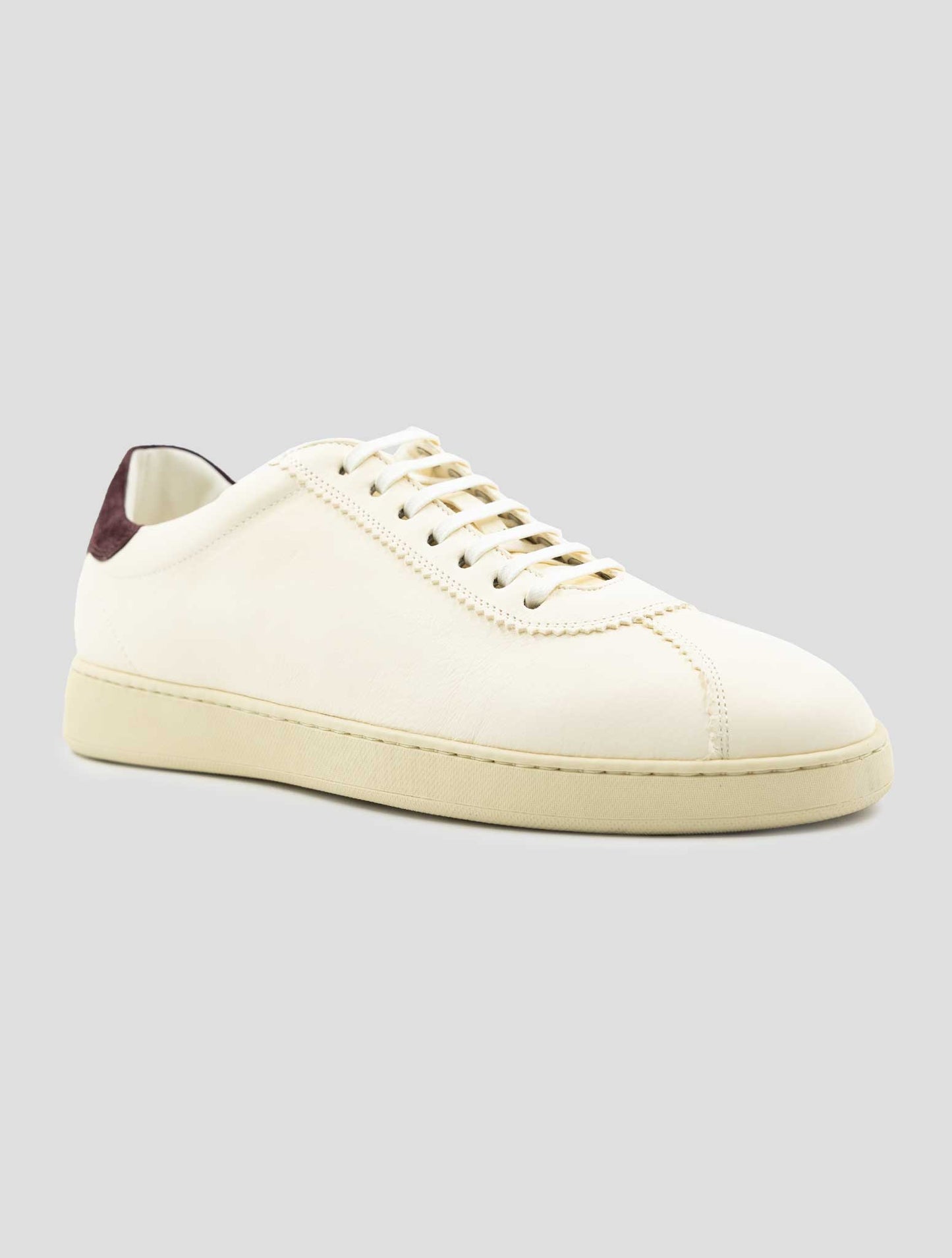 Kiton White Leather Sneakers