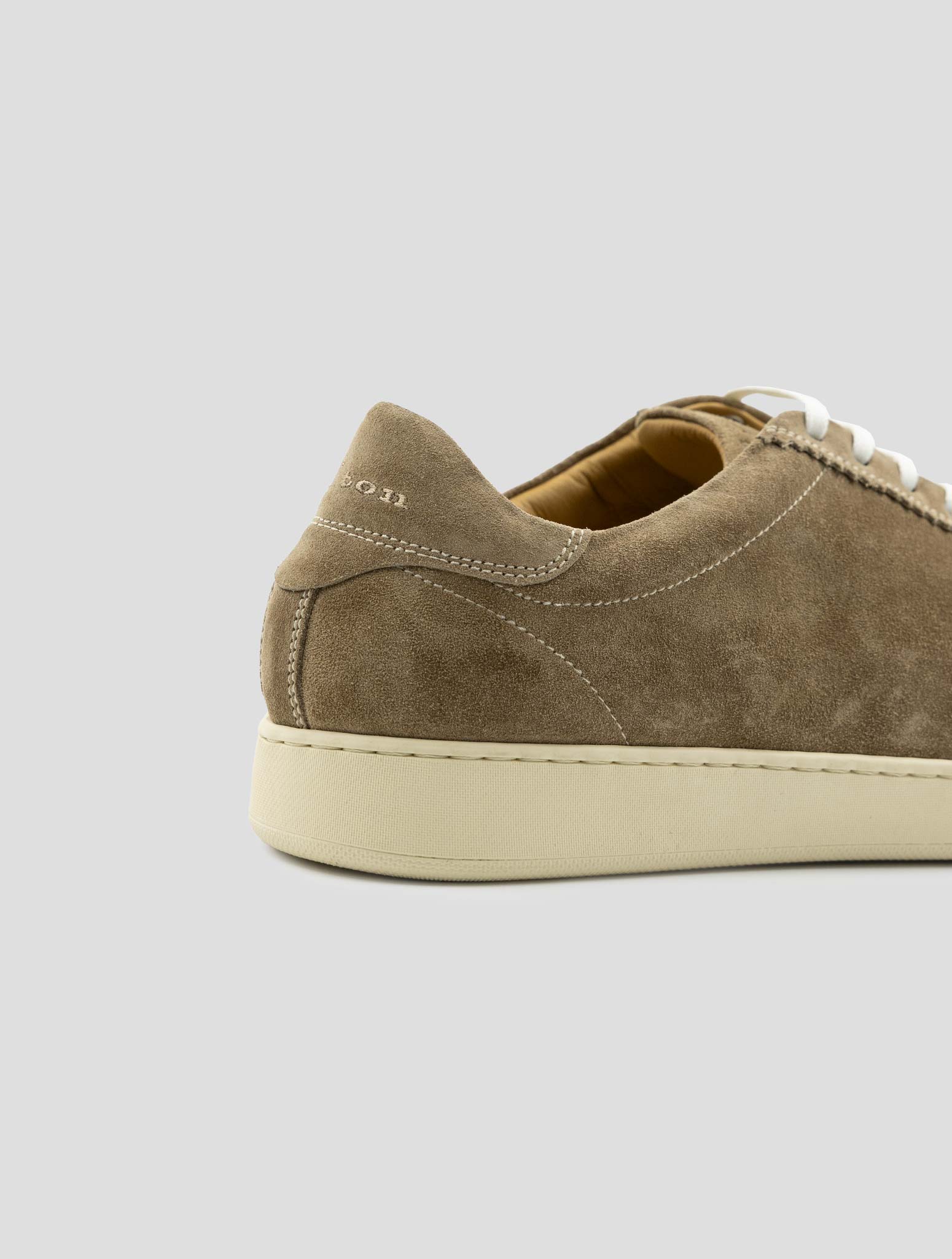 Kiton Brown Leather Suede Sneakers