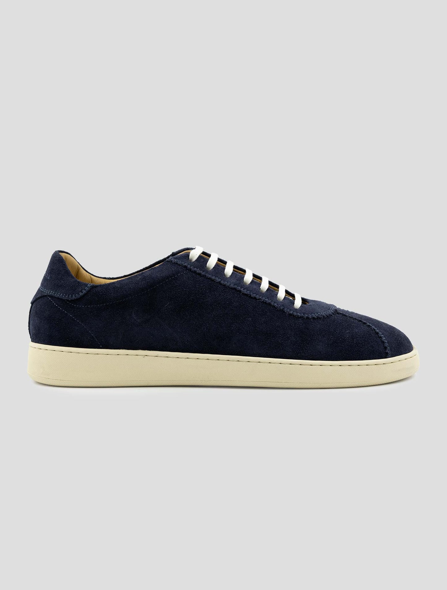 Kiton Dark Blue Leather Suede Sneakers