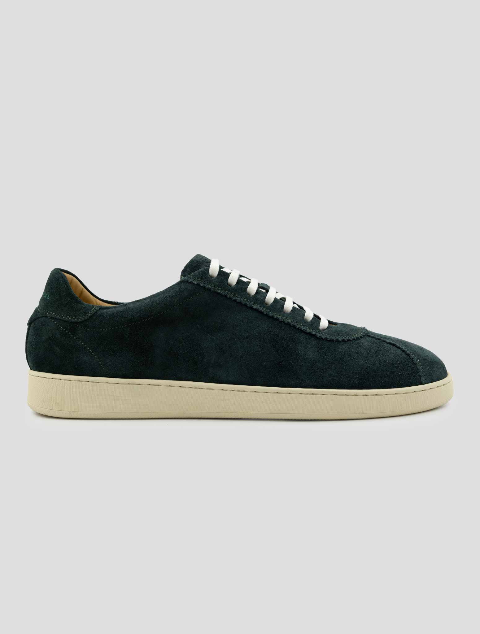 Kiton Green Leather Sneakers