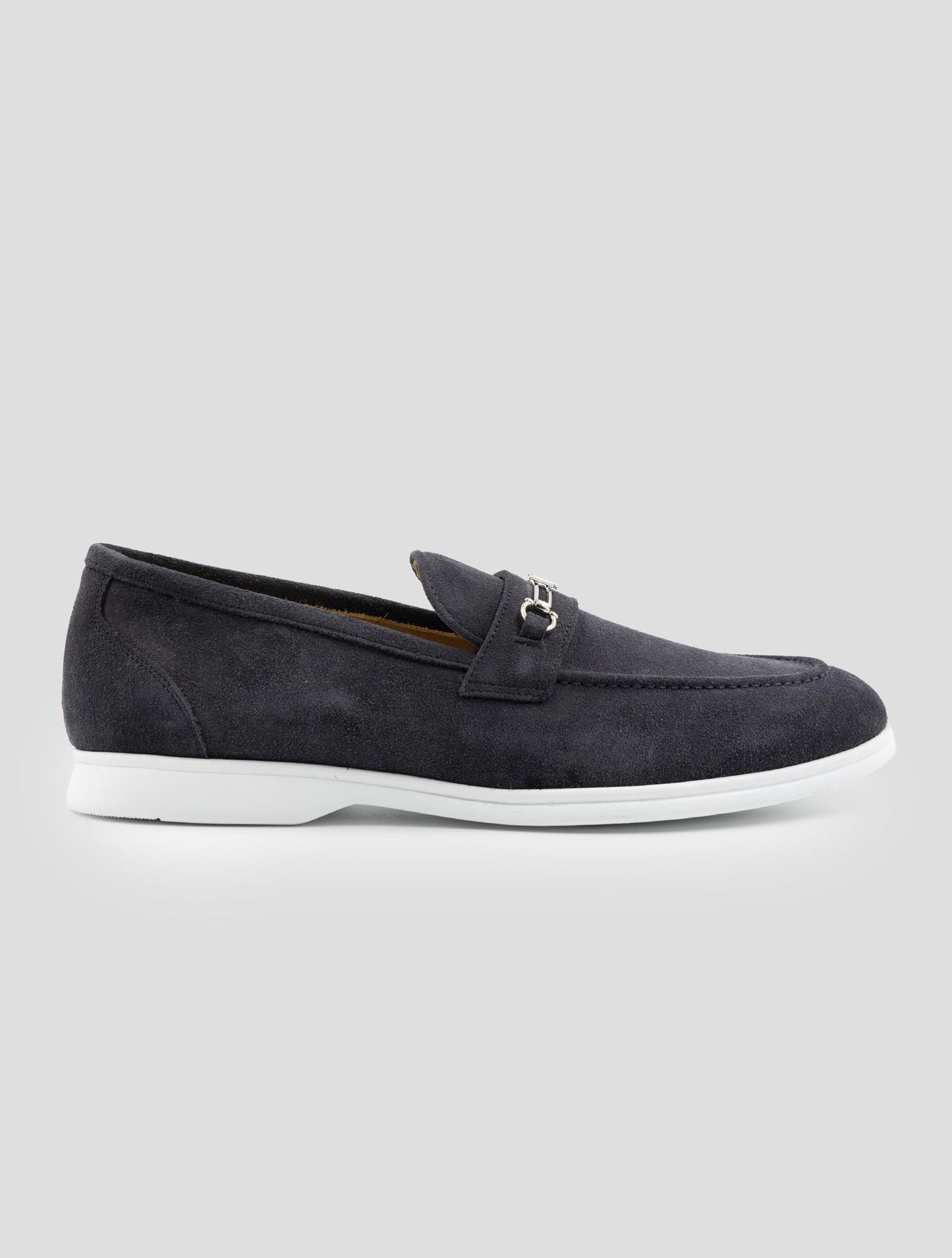 Kiton Gray Leather Suede Loafers
