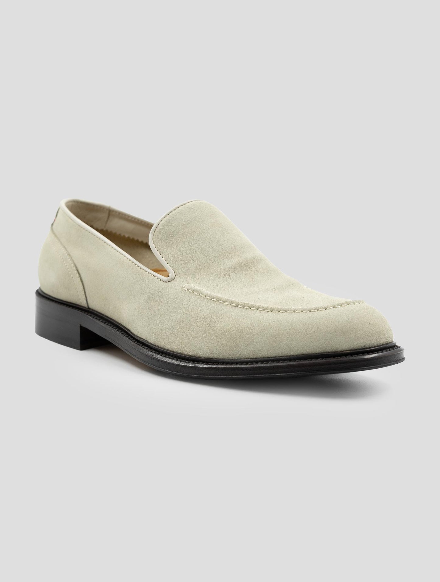 Kiton Beige Leather Suede Loafers