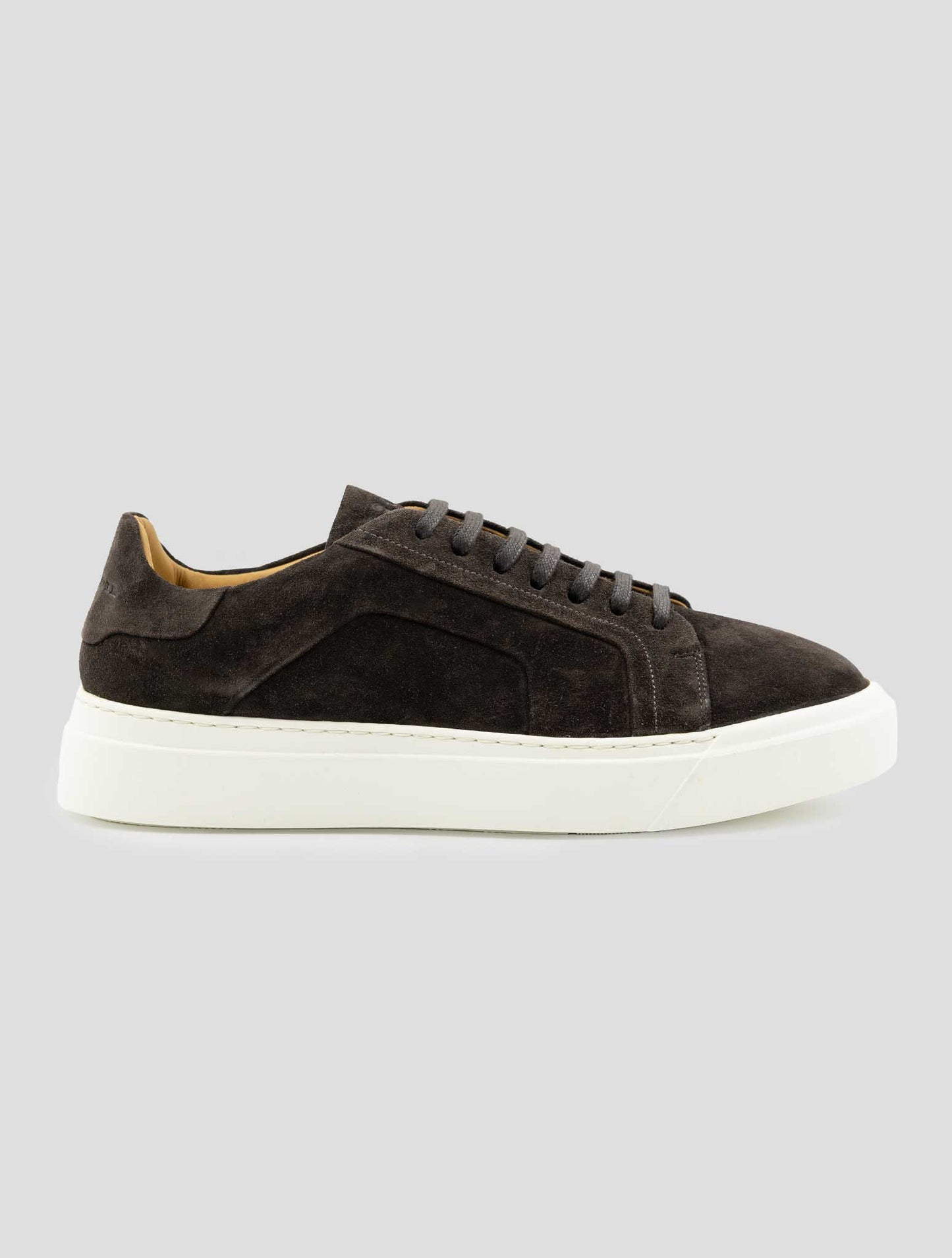 Kiton Brown Leather Suede Sneakers