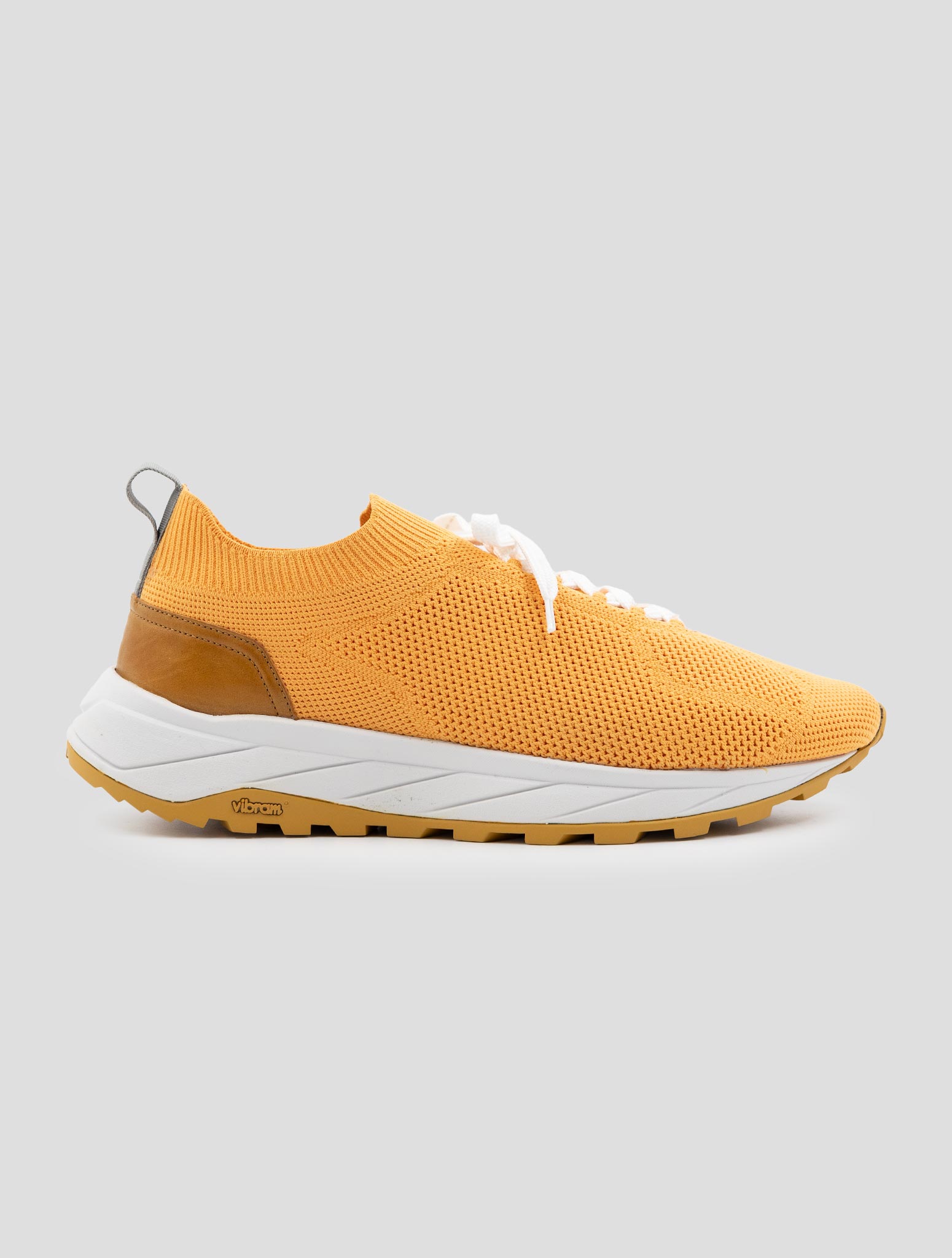 Kiton Orange Pl Pu Wool Sneakers