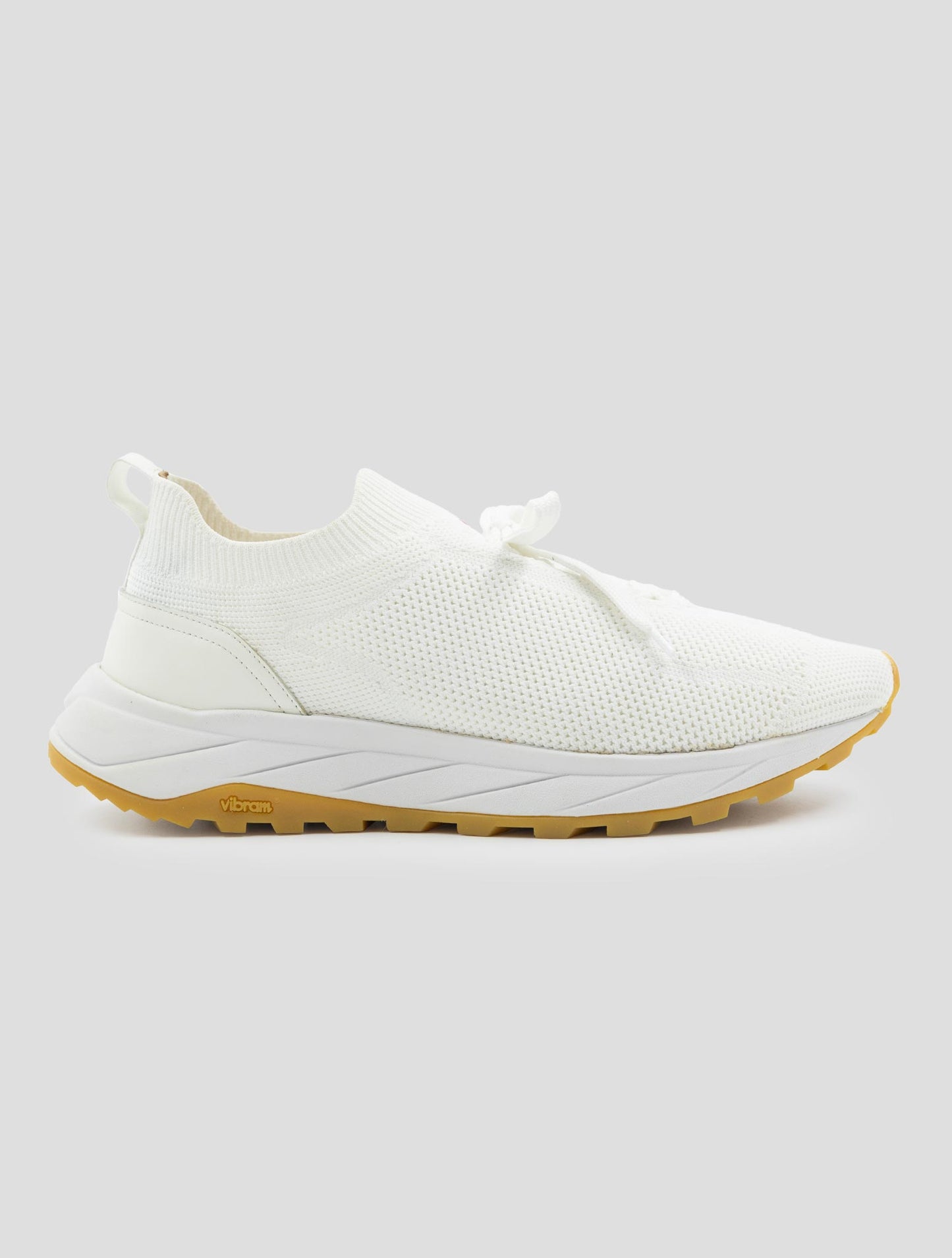 Kiton White Pl Pu Wool Sneakers