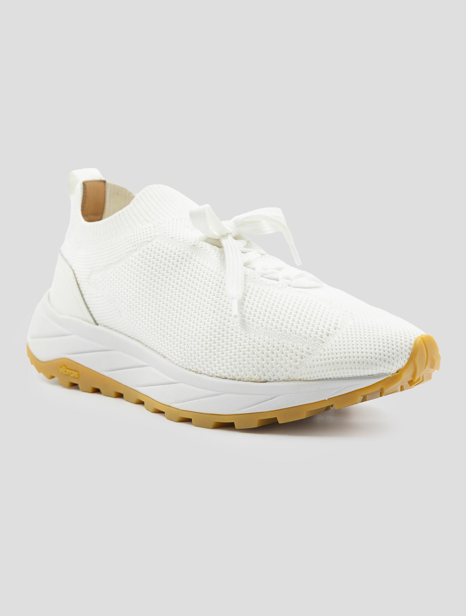 Kiton White Pl Pu Wool Sneakers