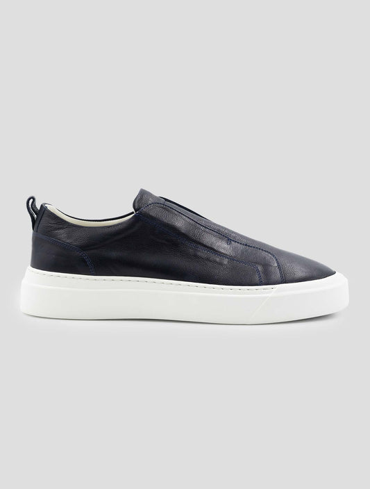 Kiton Blue Leather Sneakers