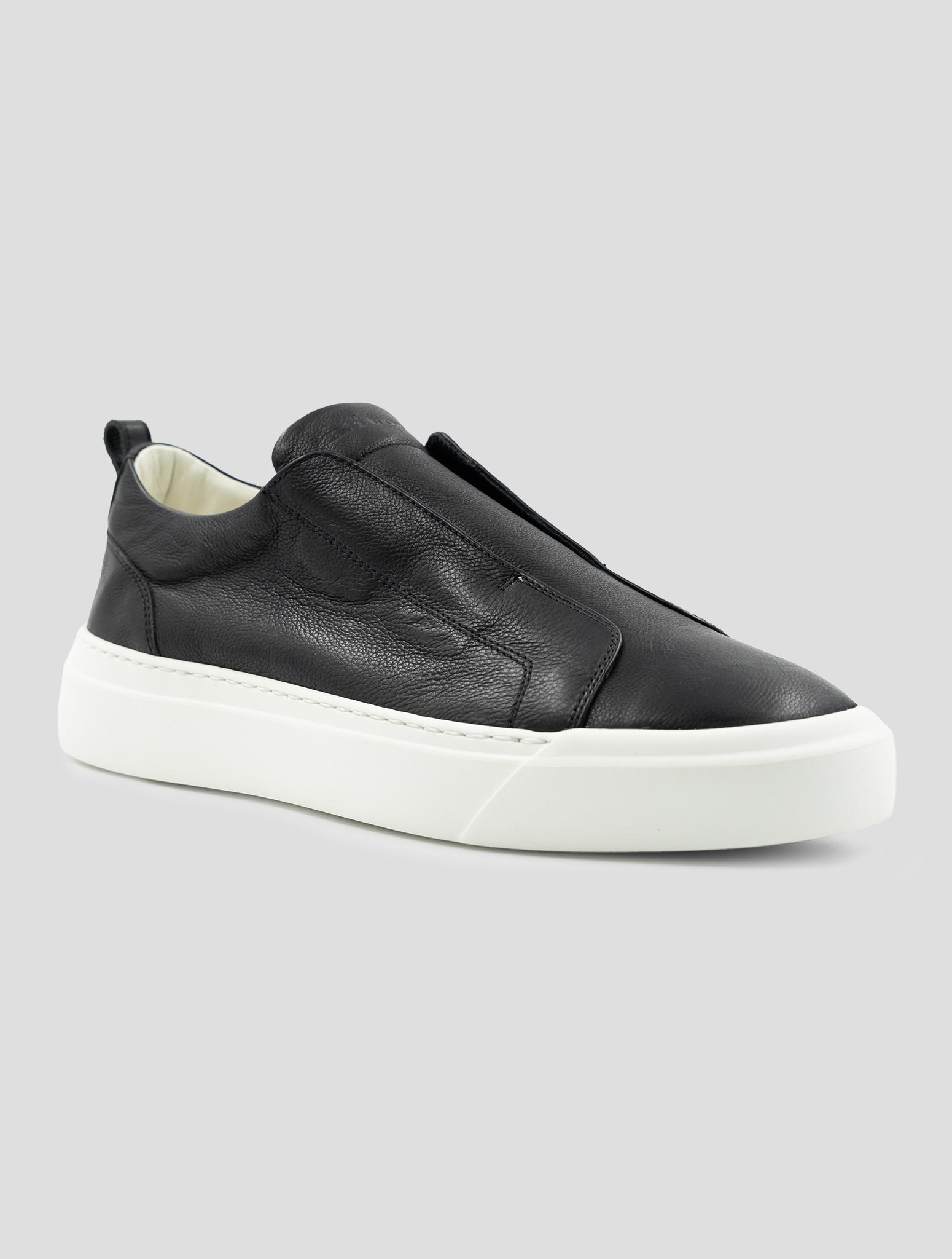 Kiton Black Leather Sneakers