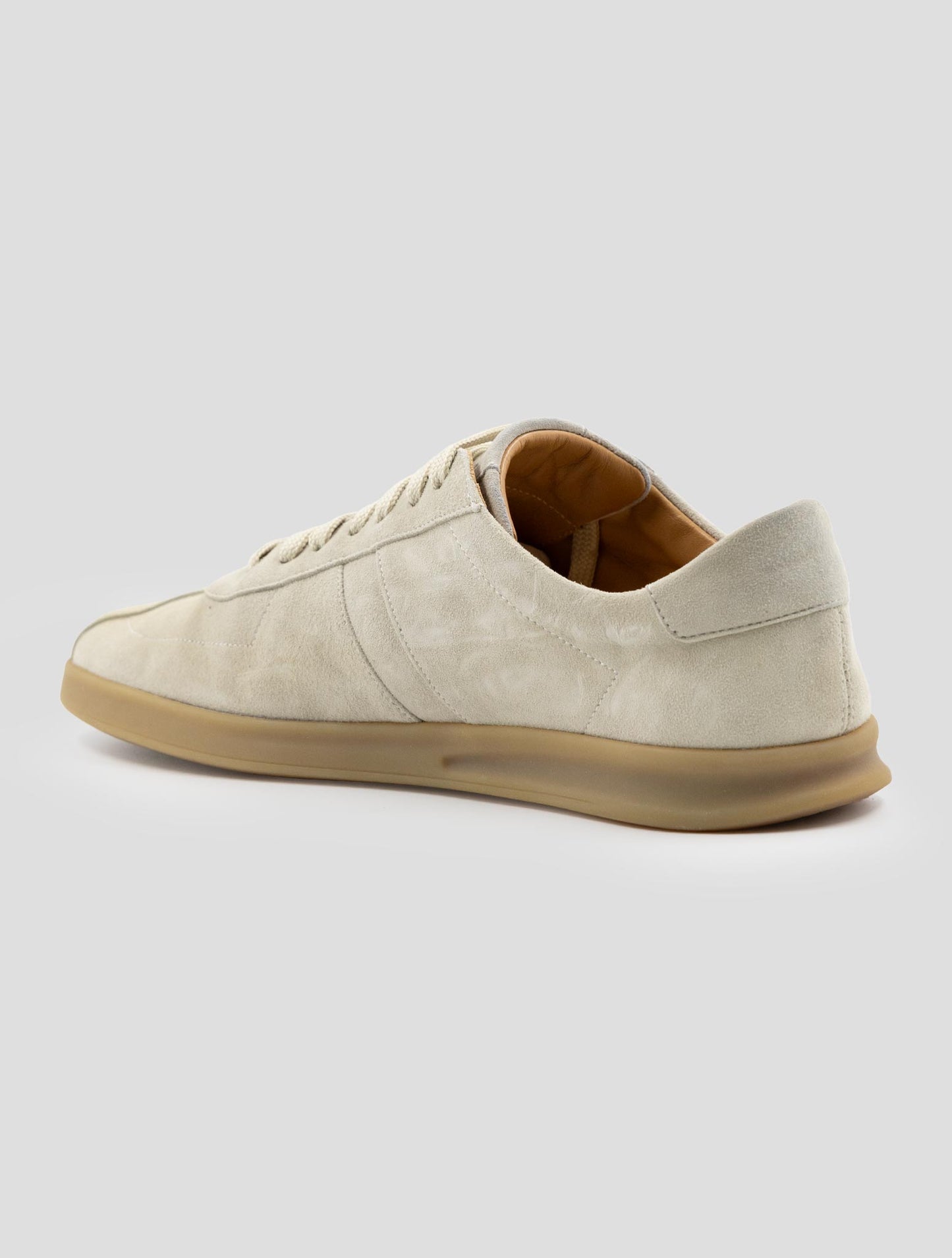 Kiton Beige Leather Suede Sneakers