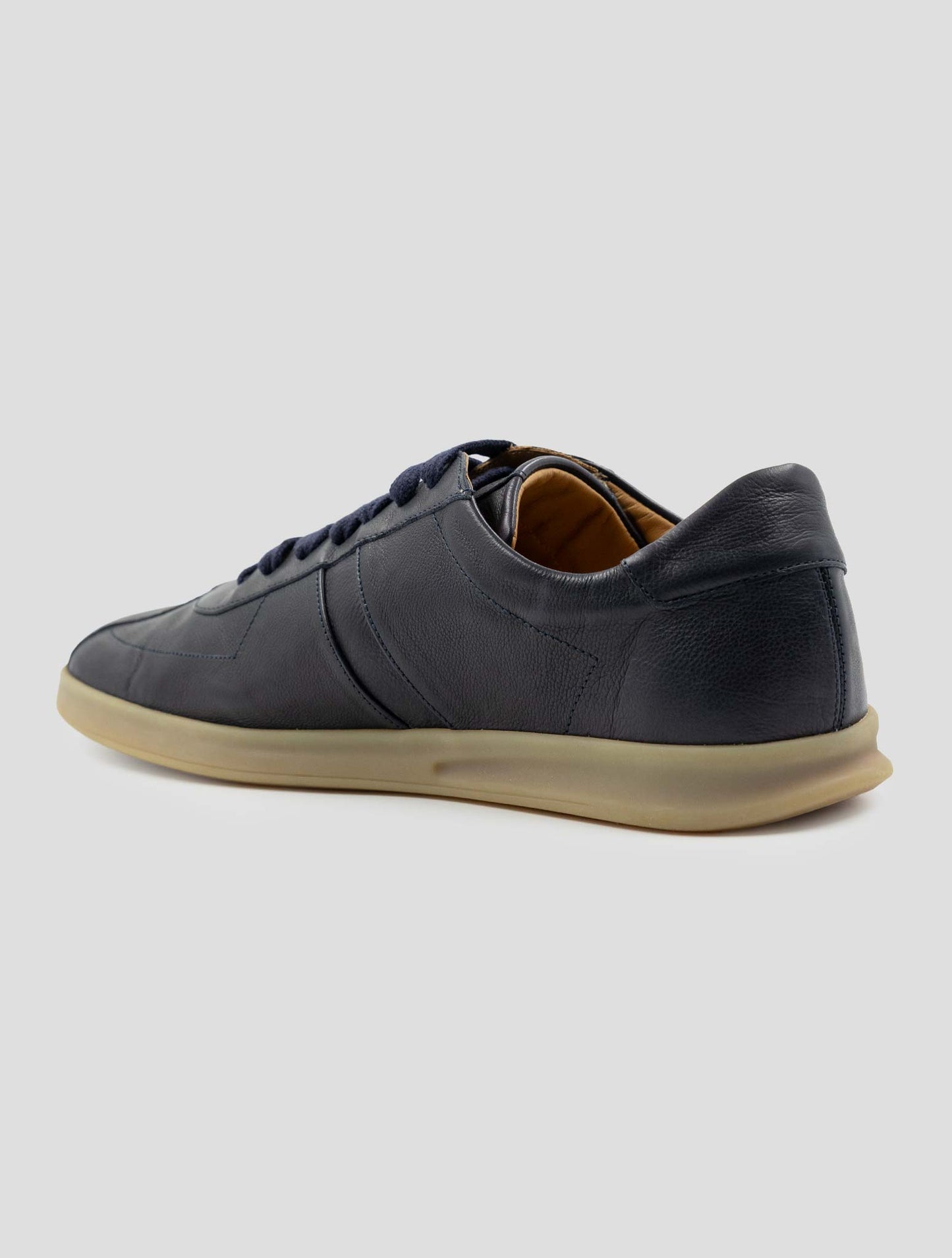 Kiton Blue Leather Sneakers