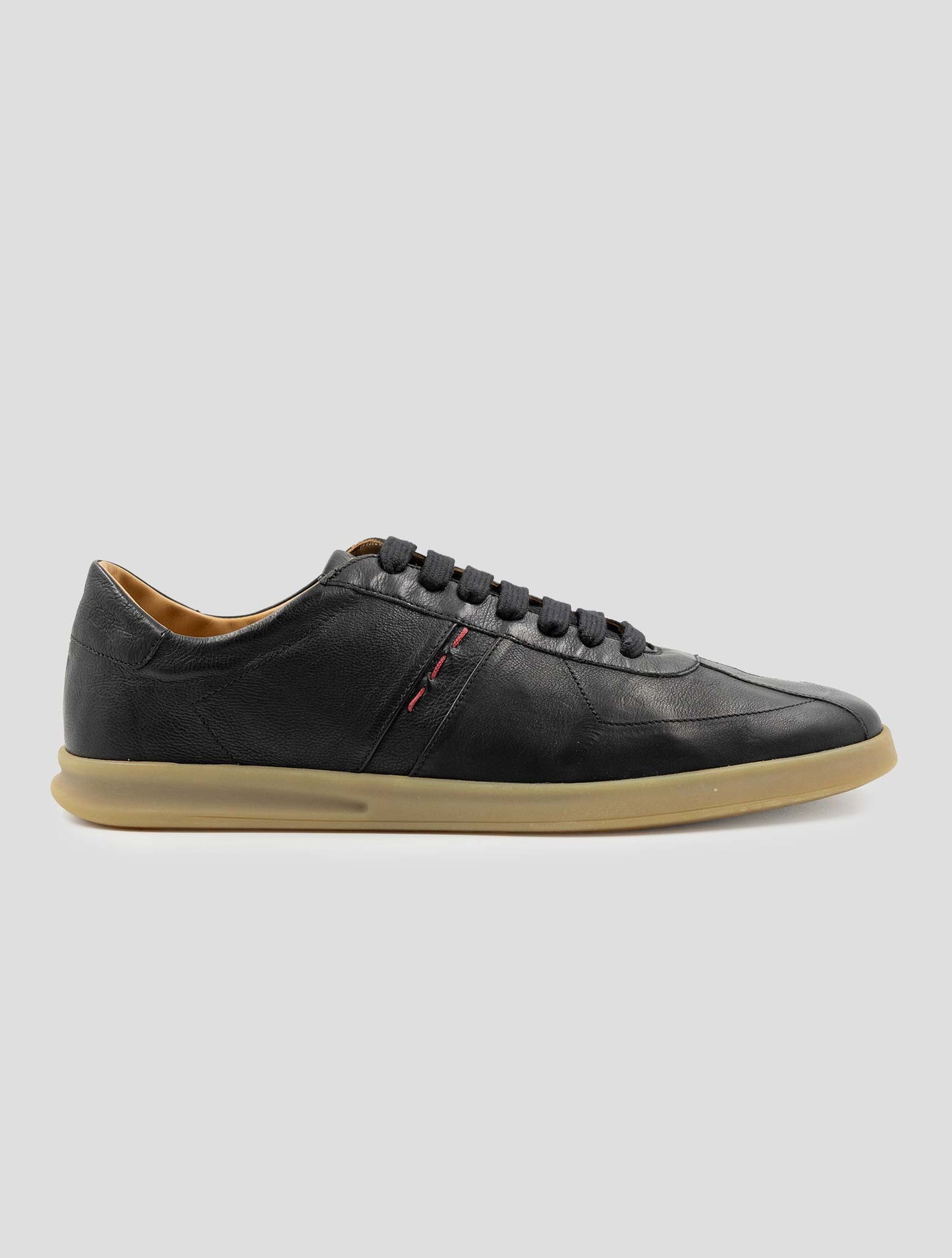 Kiton Black Leather Sneakers