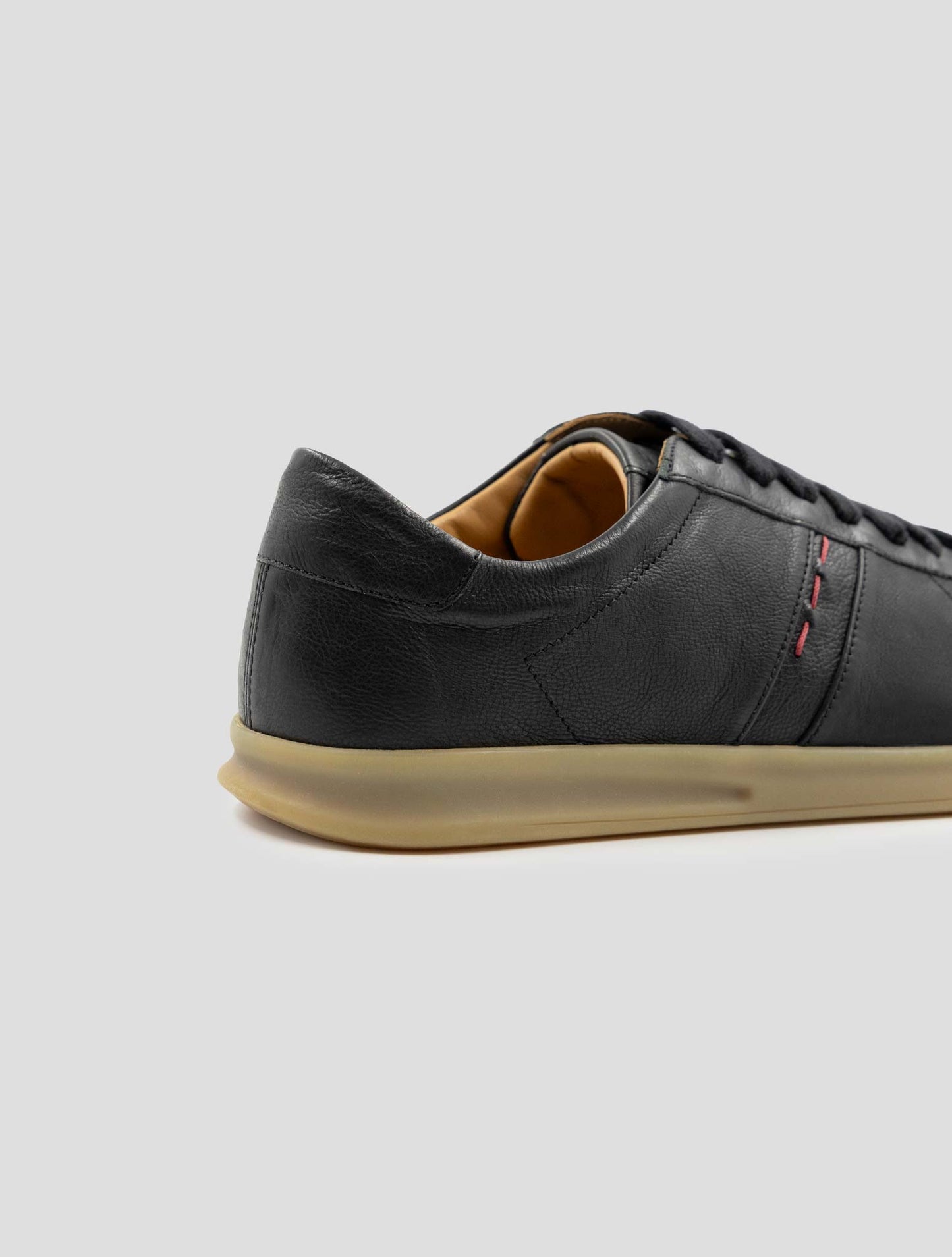 Kiton Black Leather Sneakers