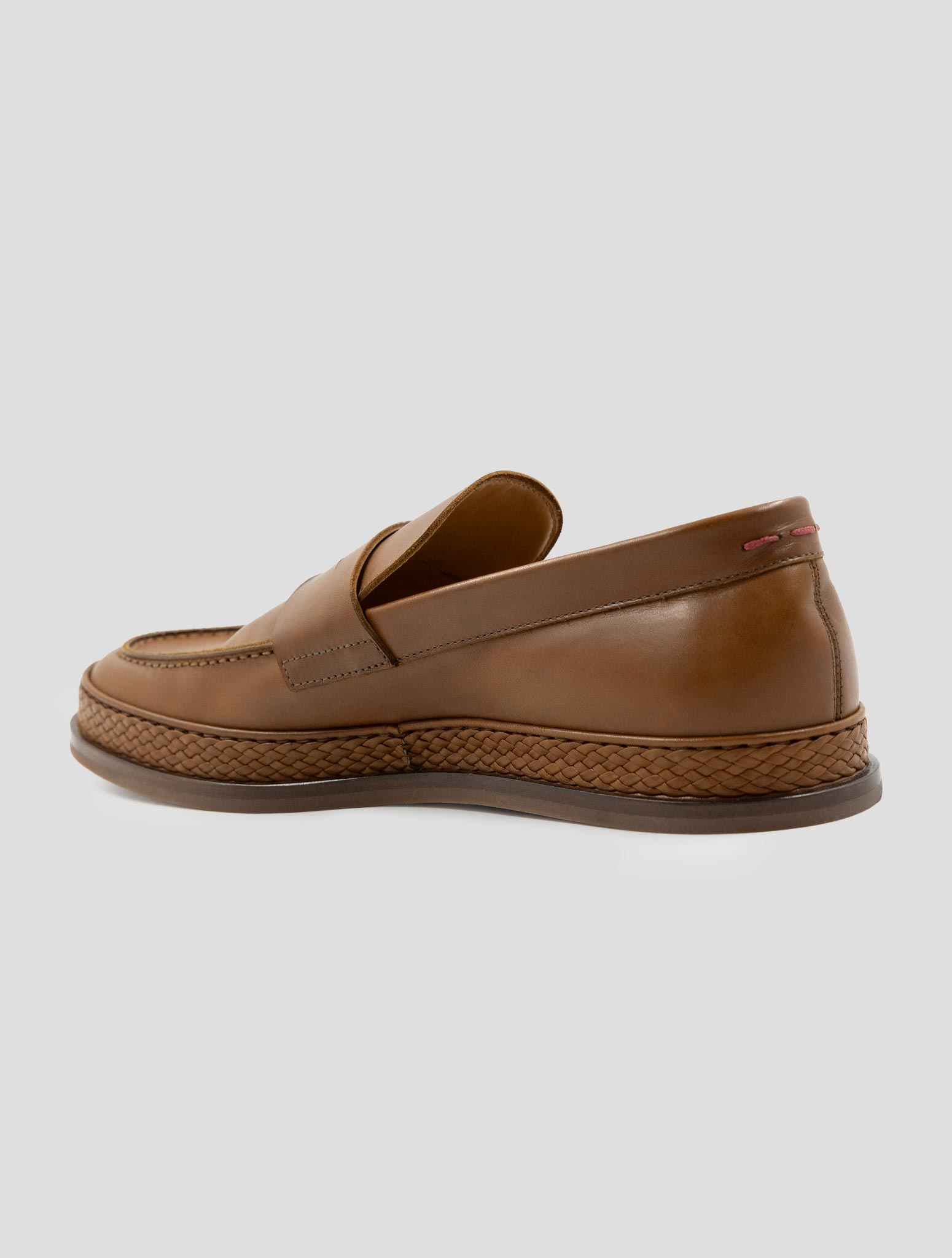 Kiton Brown Leather Loafers