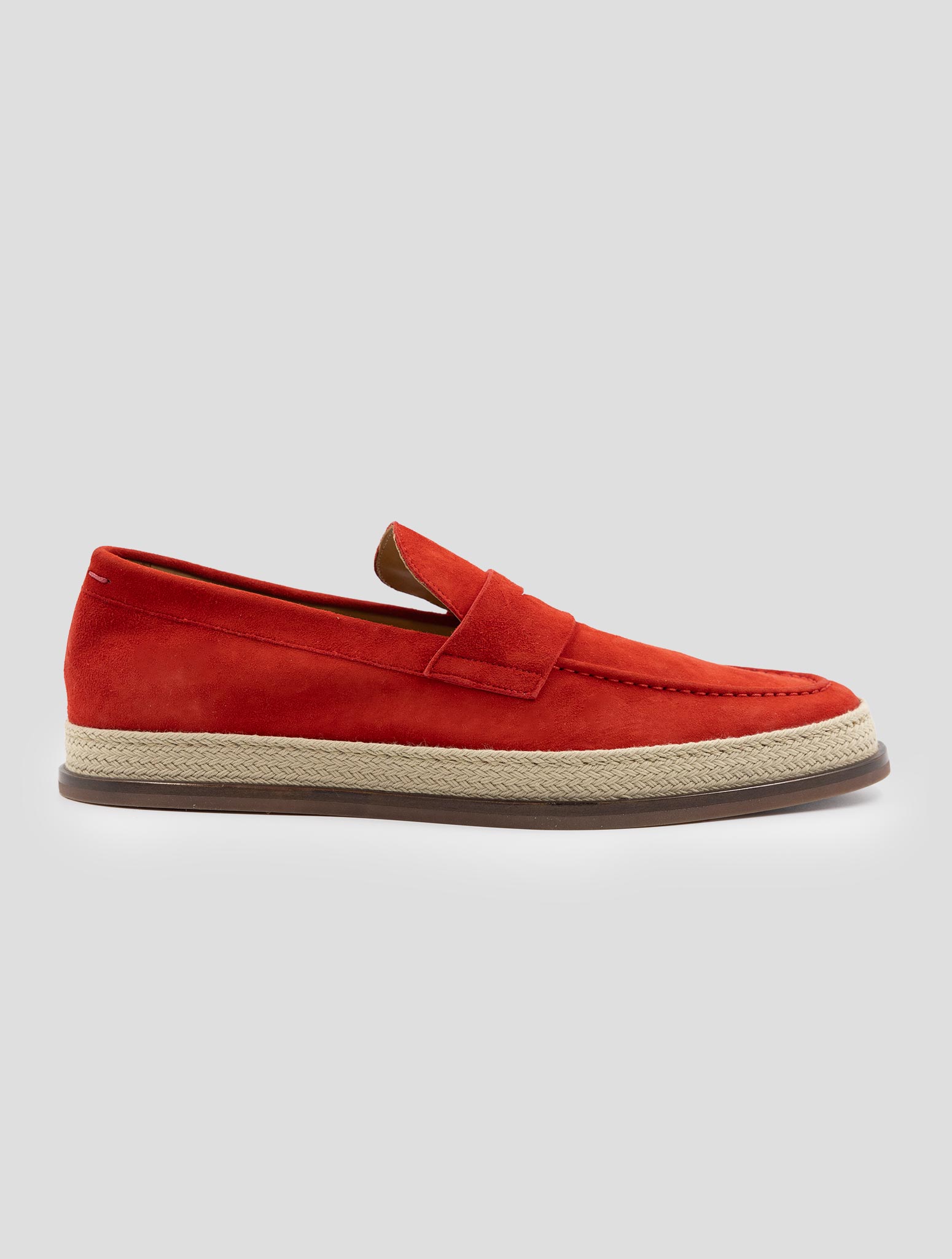 Kiton Red Leather Suede Sneakers