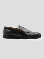Kiton Black Leather Loafers