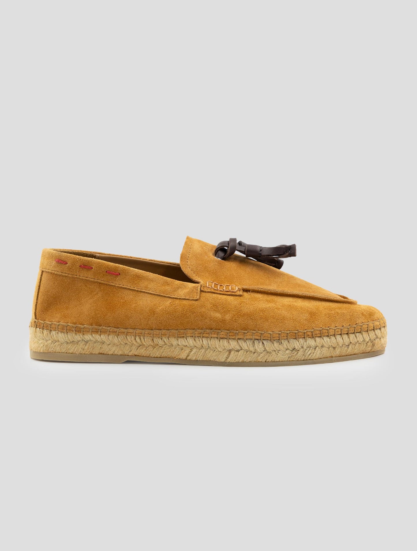 Kiton Orange Leather Suede Loafers