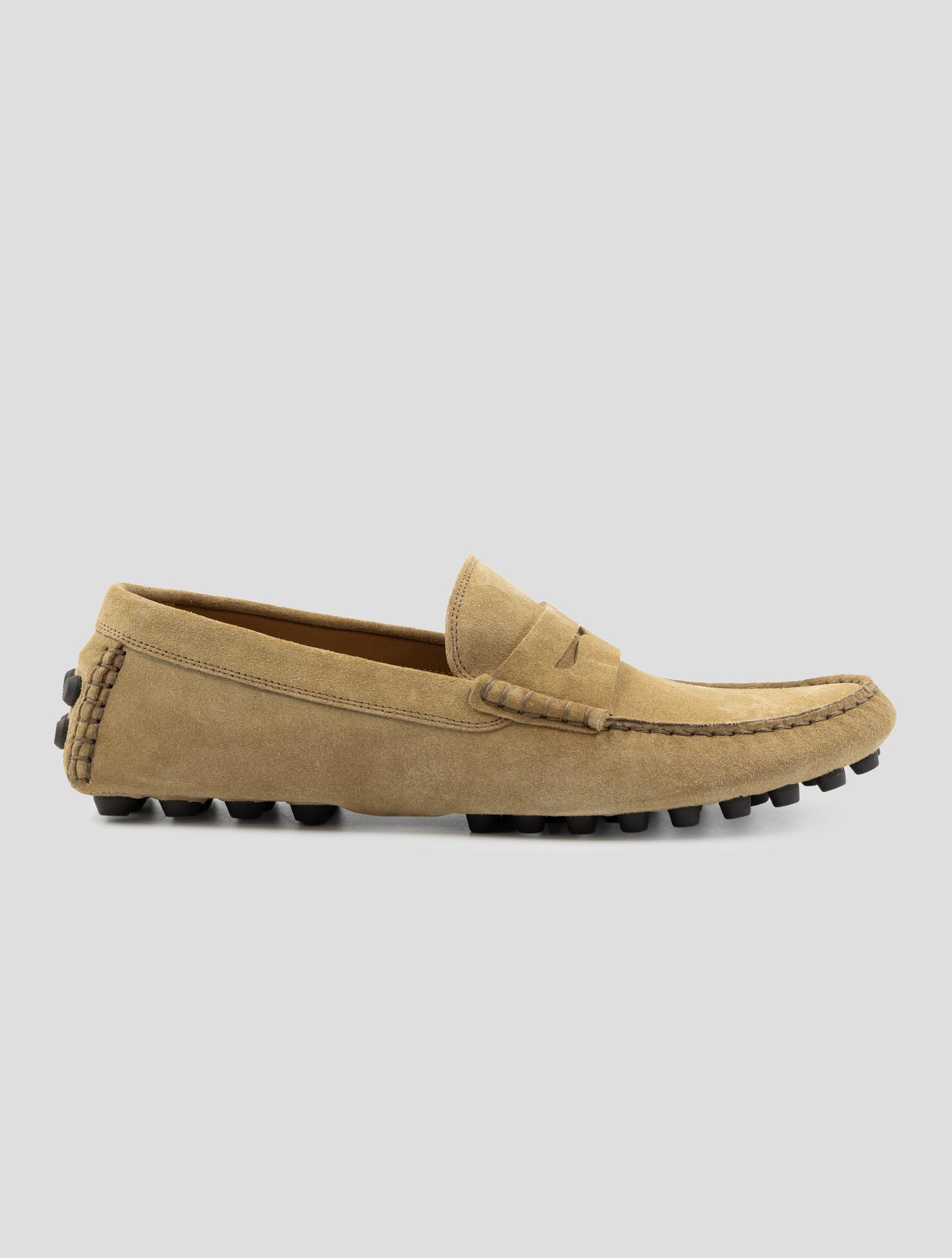 Kiton Brown Leather Suede Loafers