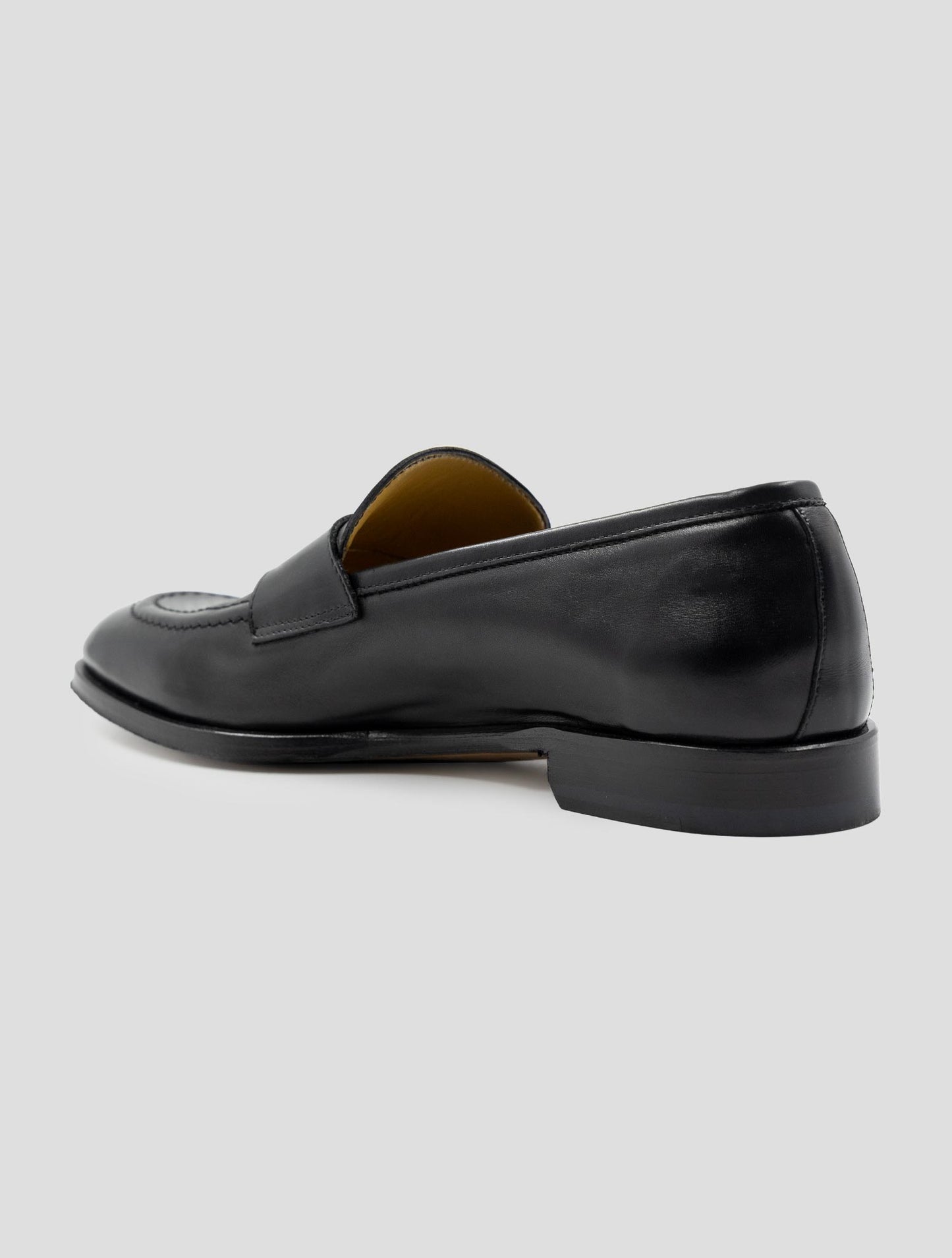 Kiton Black Leather Loafers