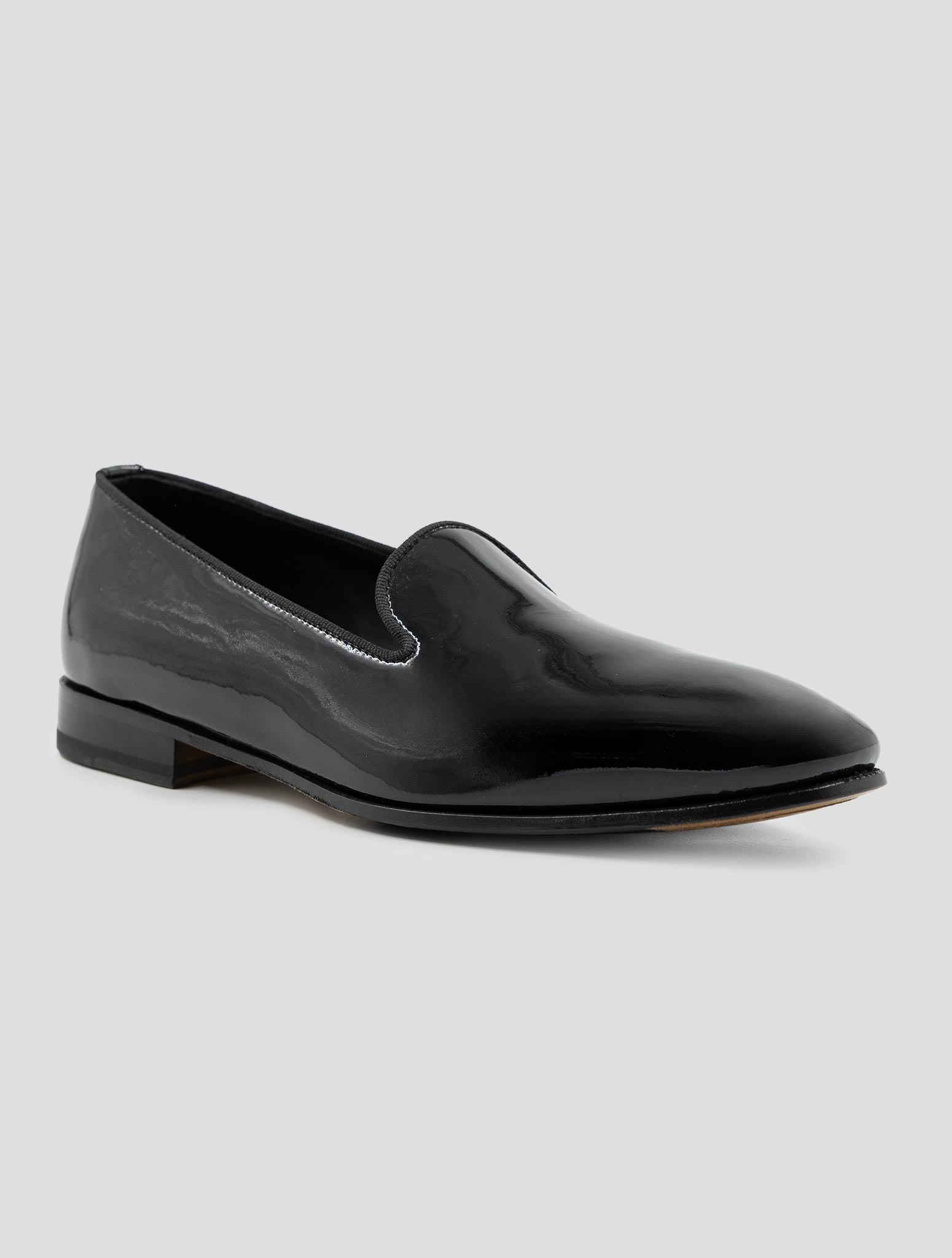 Kiton Black Leather Loafers