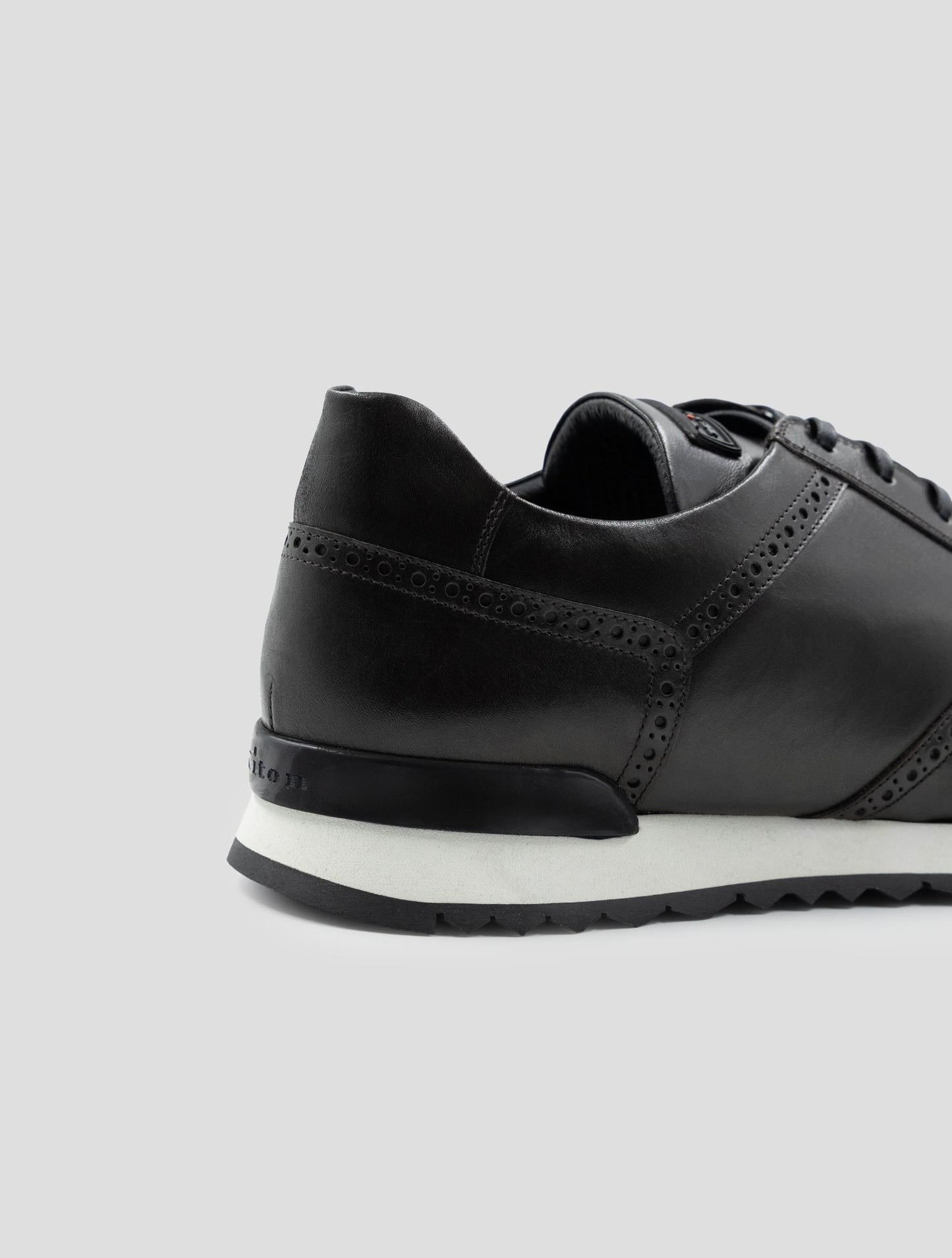 Kiton Brown Leather Sneakers