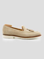 Kiton Beige Leather Suede Loafers