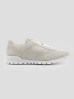 Kiton Beige Leather Suede Sneakers