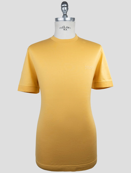 Kiton Knt Yellow Cotton T-Shirt